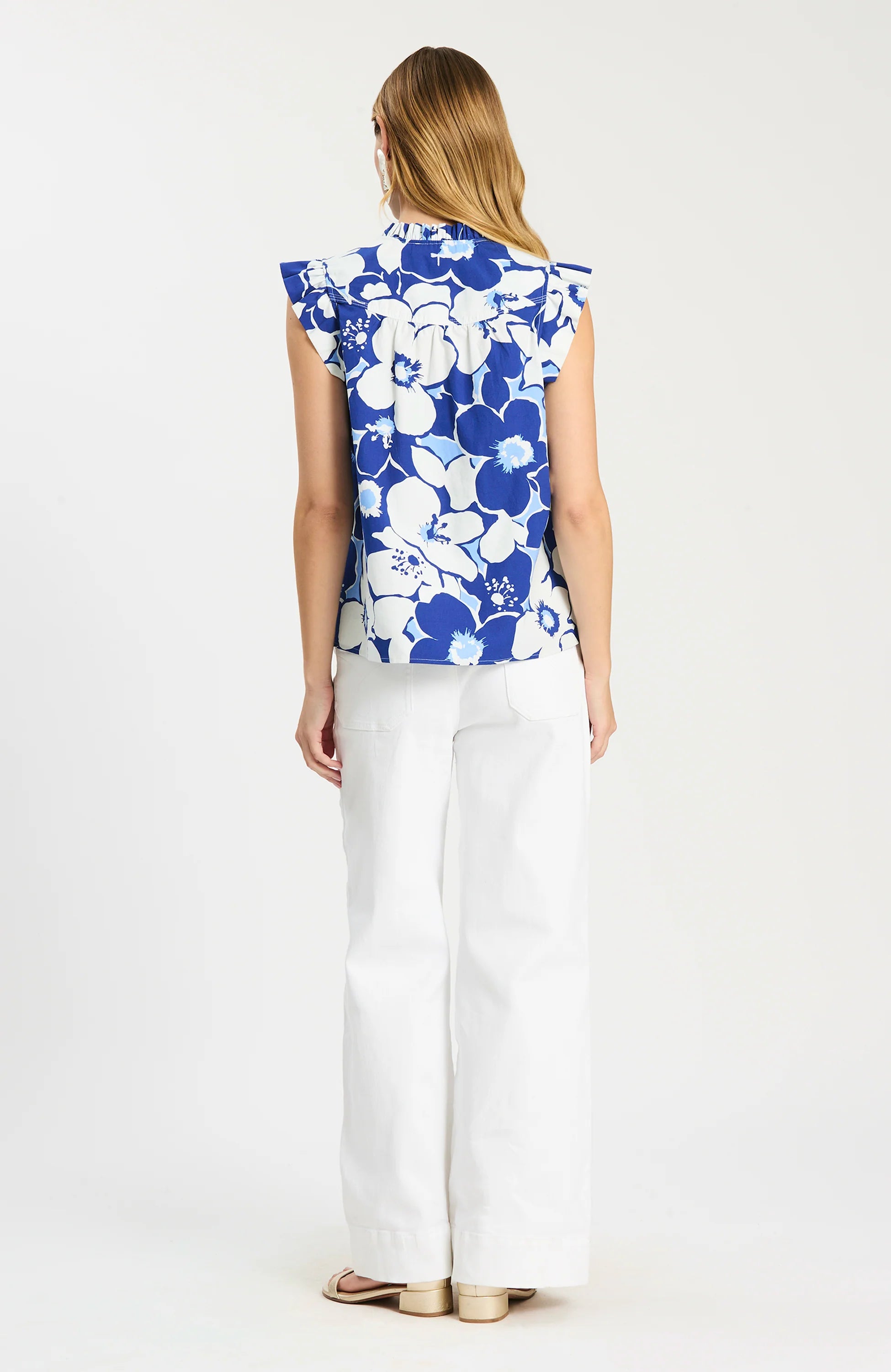 Piper Cerulean Floral Raglan Topper