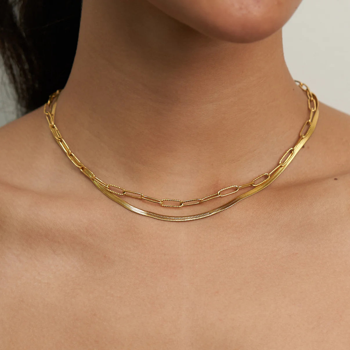 Herringbone Layered Necklace 409