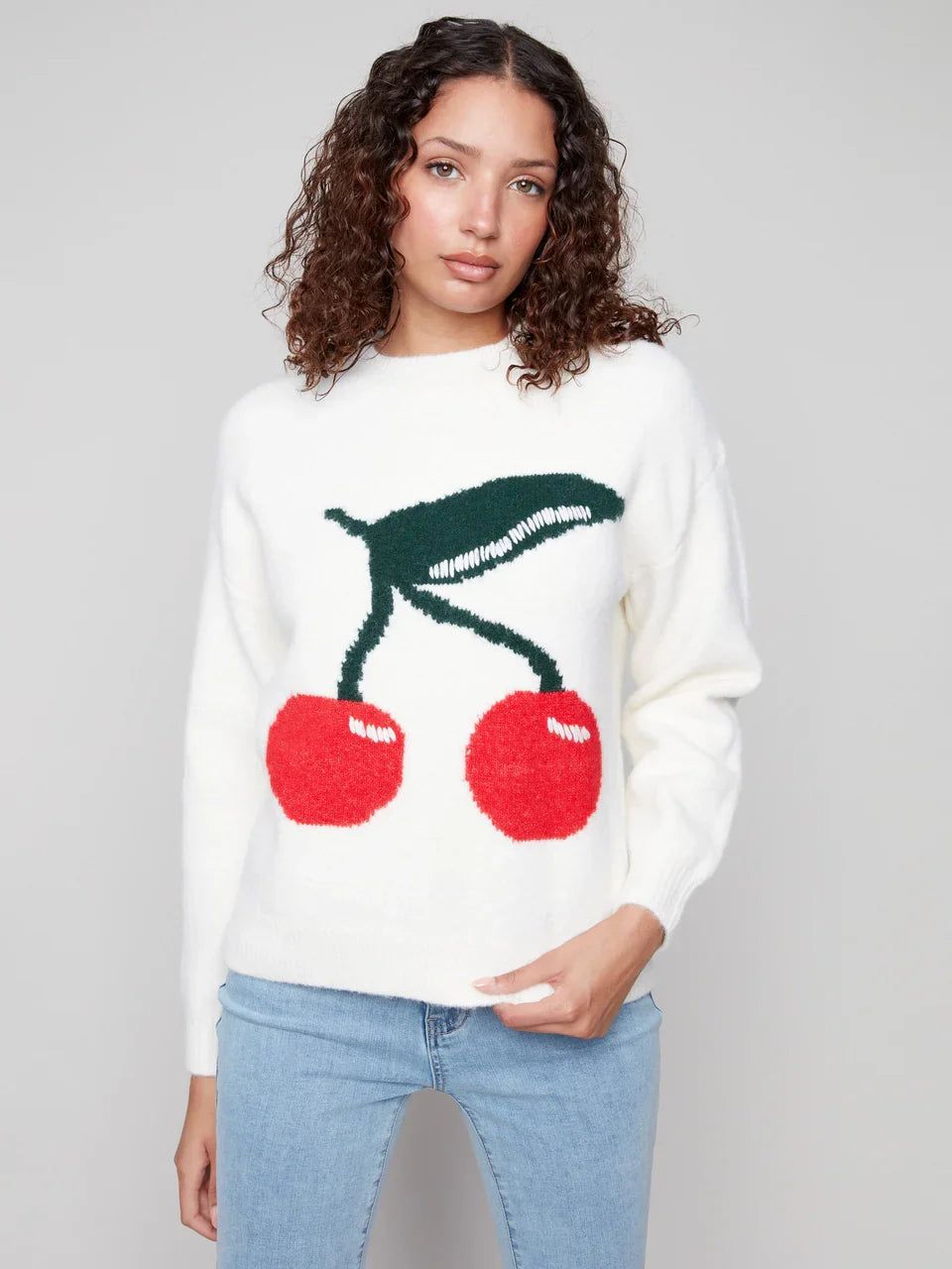 Intarsia Fluffy Sweater