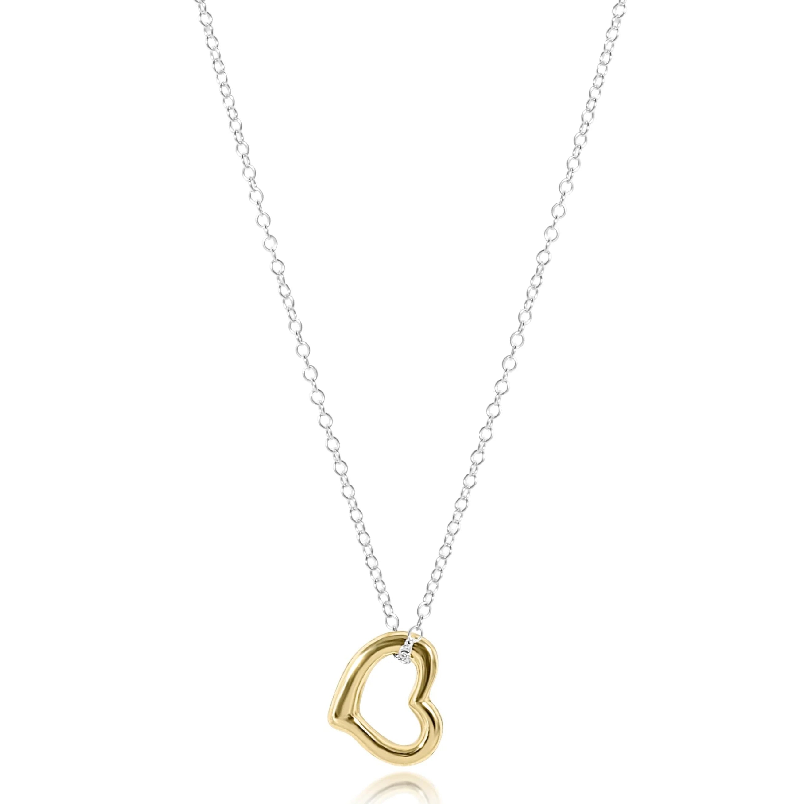 Love Mixed Metal Charm Necklace