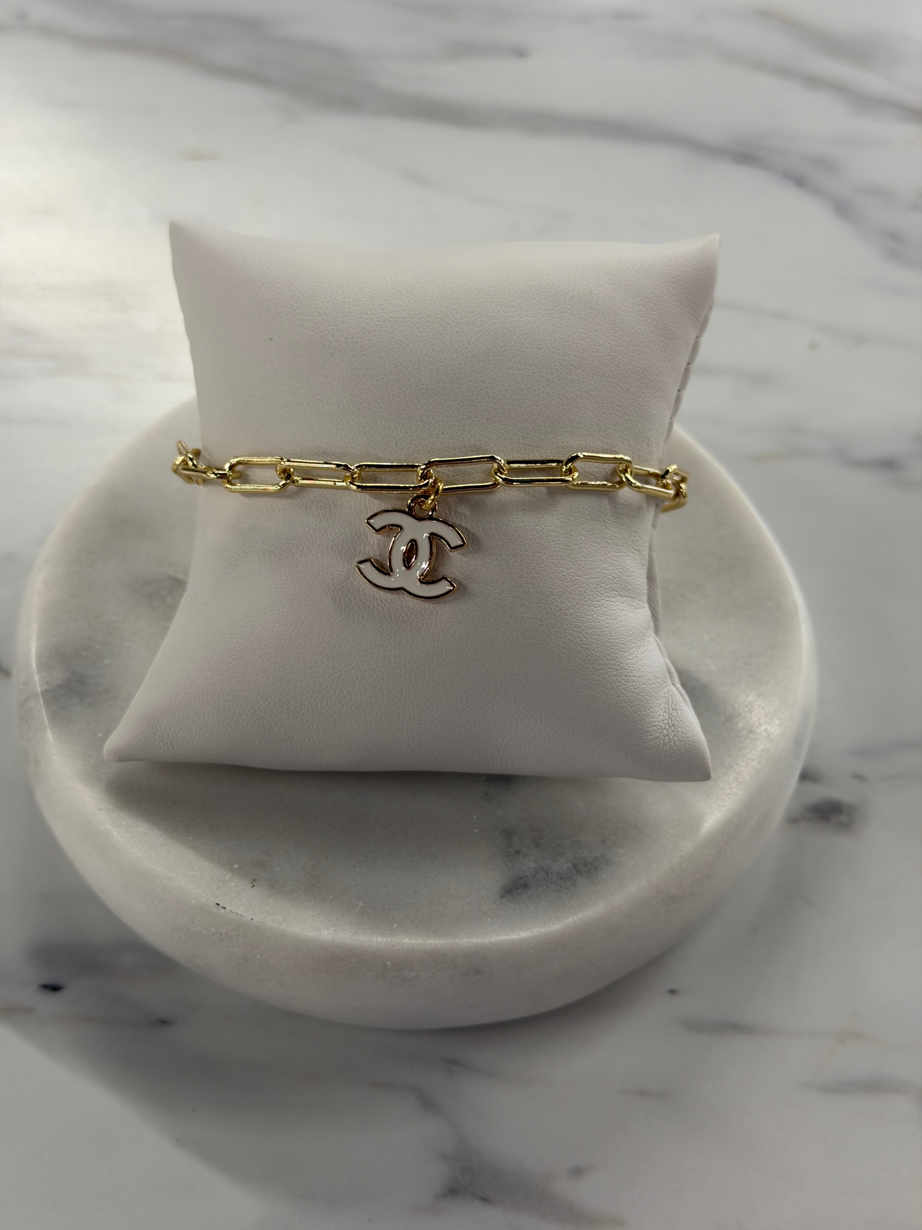 Small Gold Paperclip Bracelet