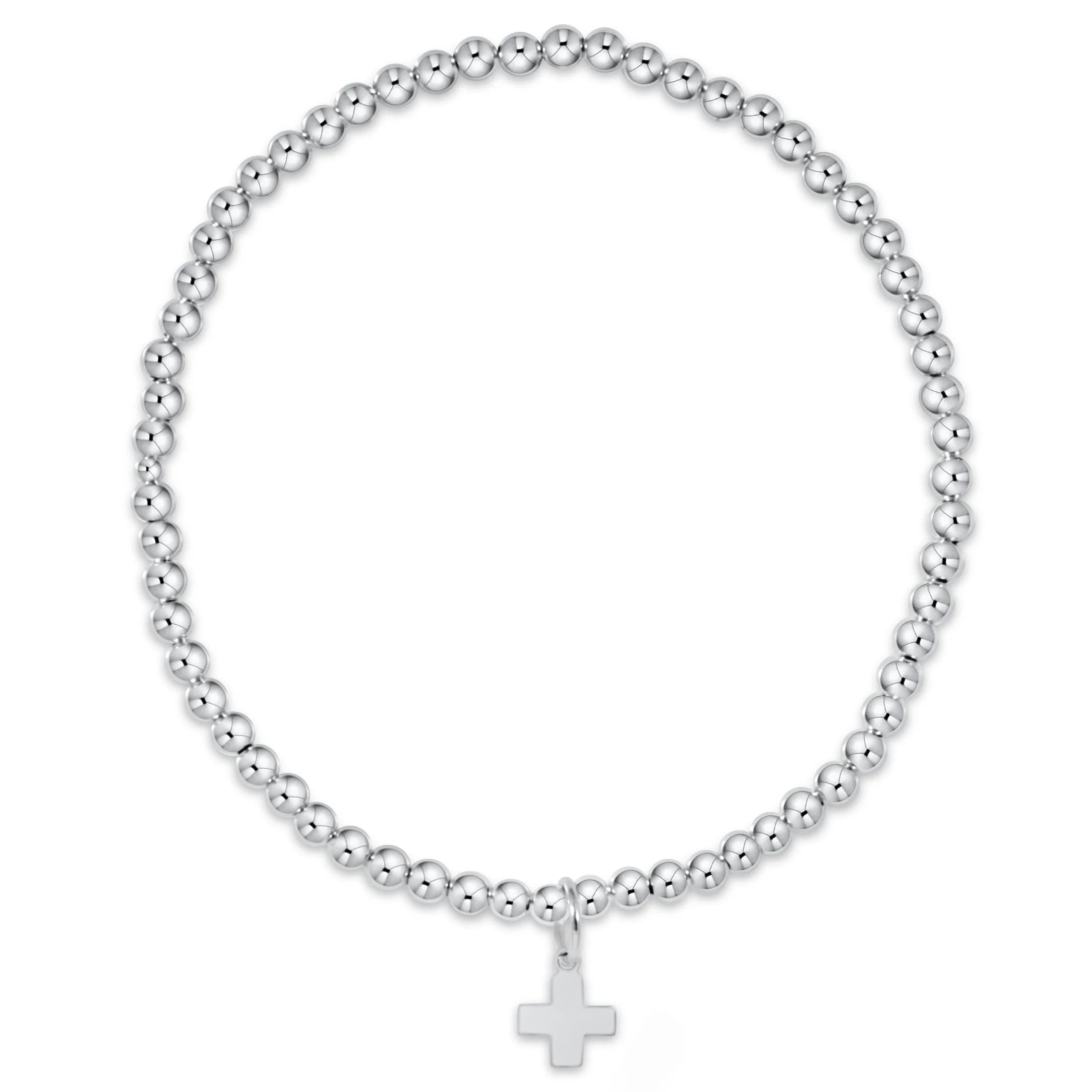 Classic Bead Bracelet - Signature Cross Sterling Charm