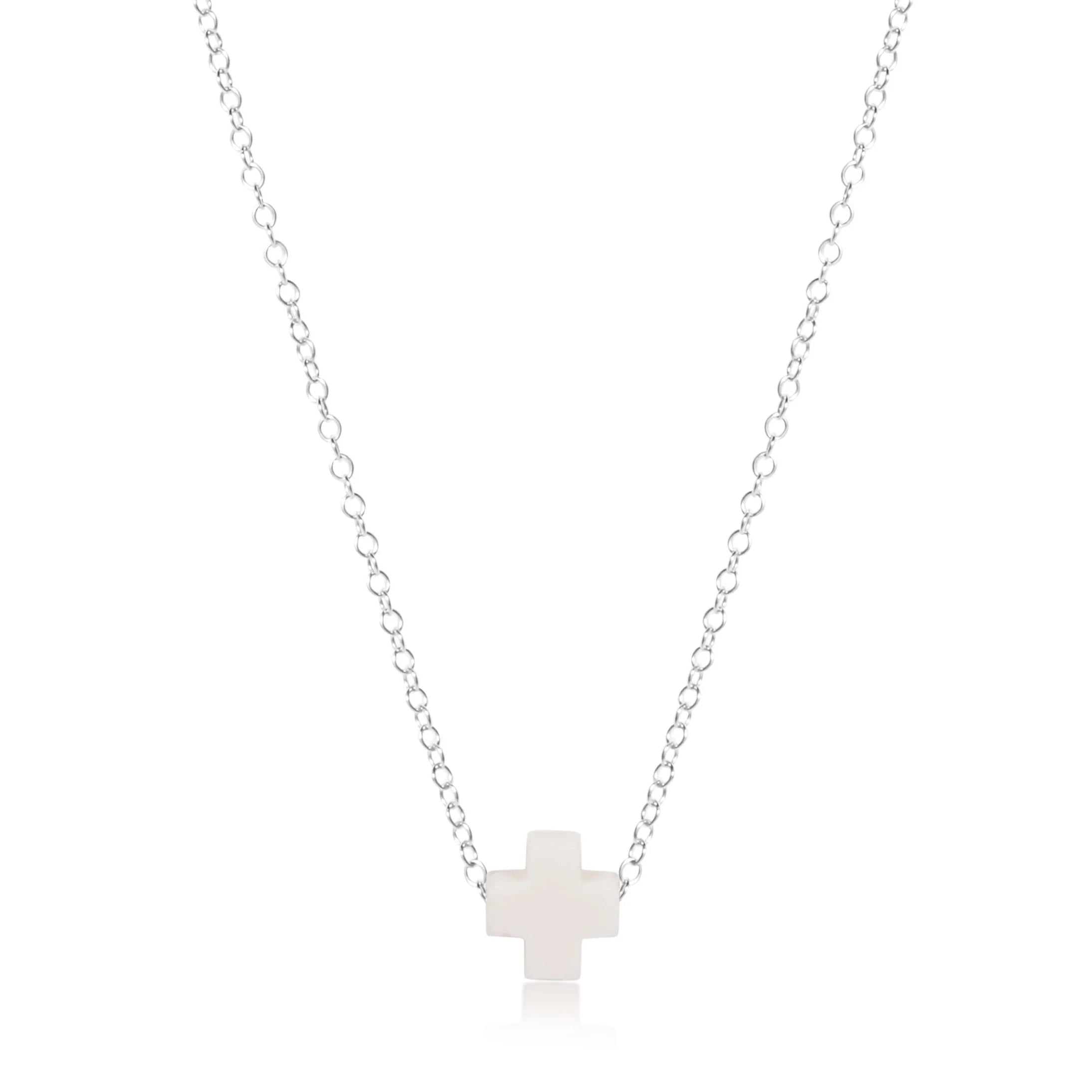 Signature Cross Off-White Necklace
