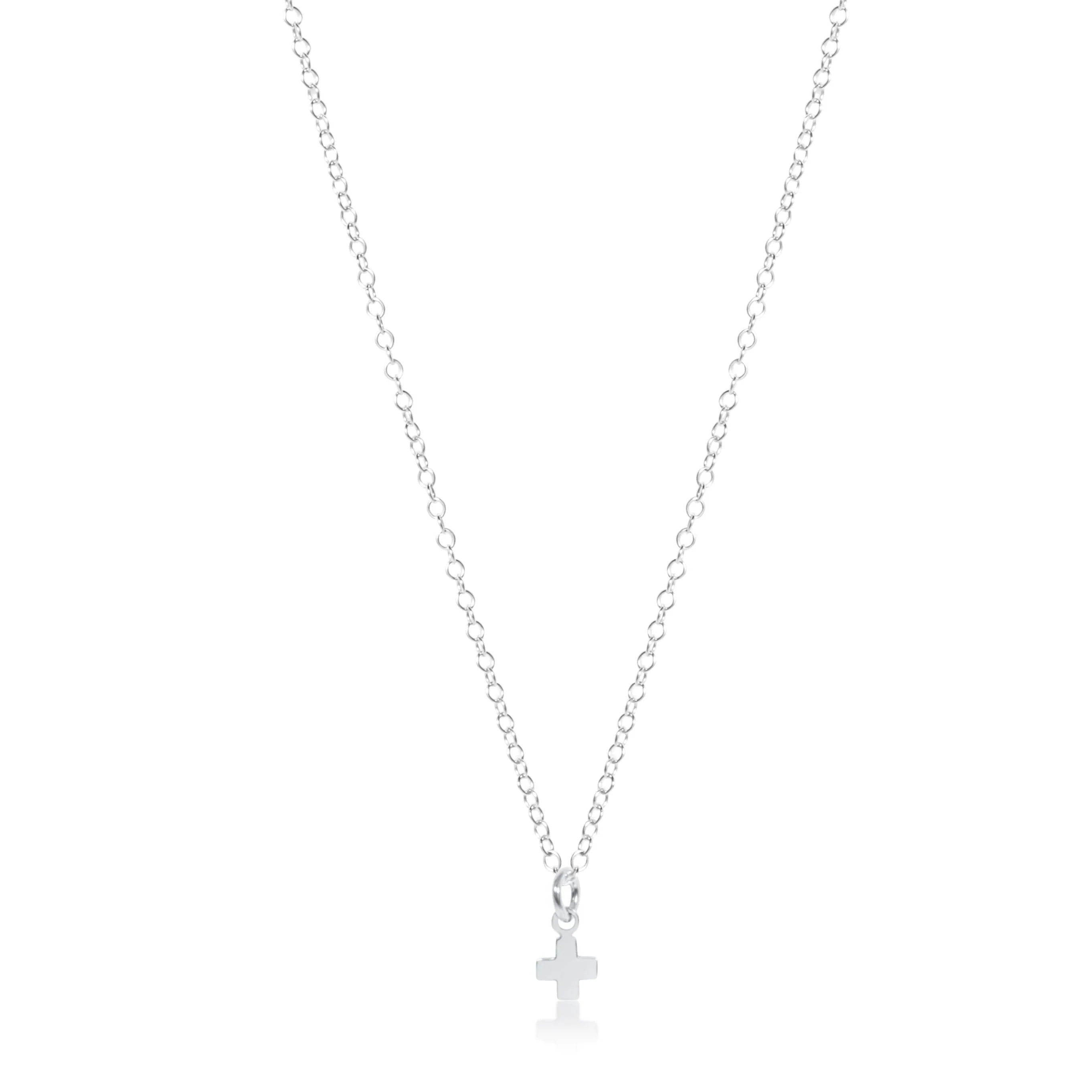 Signature Cross Small Charm Necklace