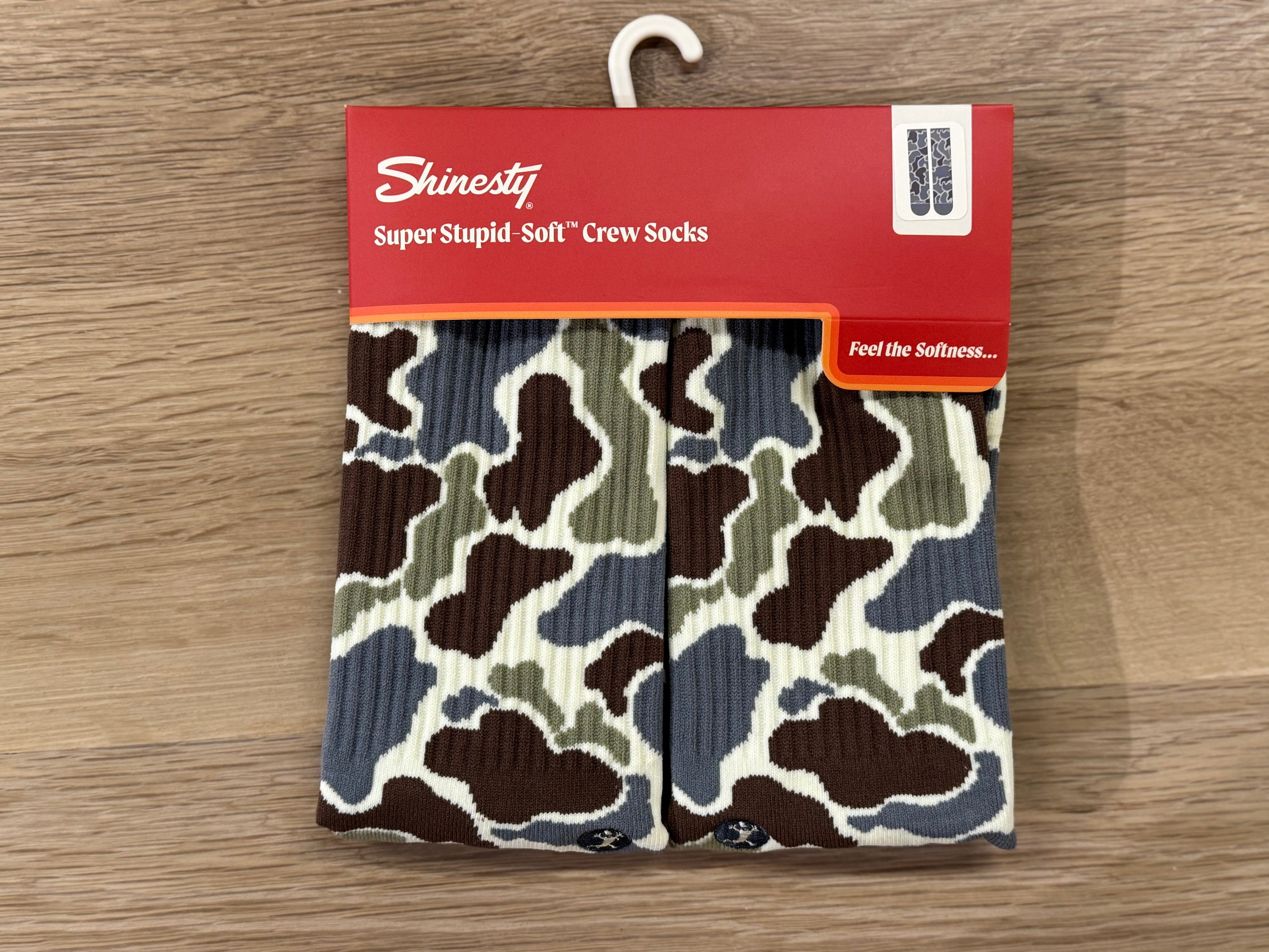 The Blender | Grey Duck Camo Heel Hammock Crew Socks