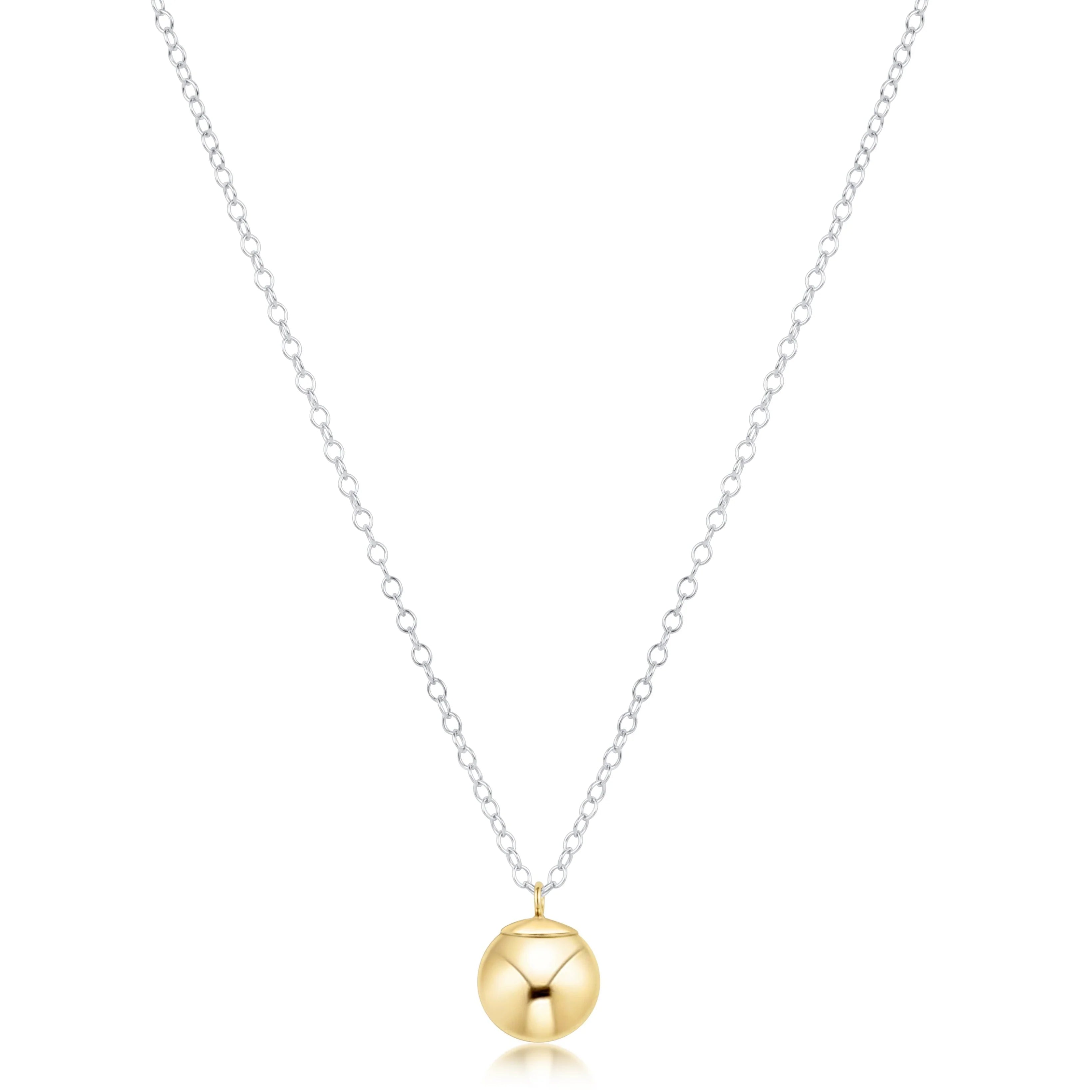 Classic 8mm Mixed Metal Charm Necklace