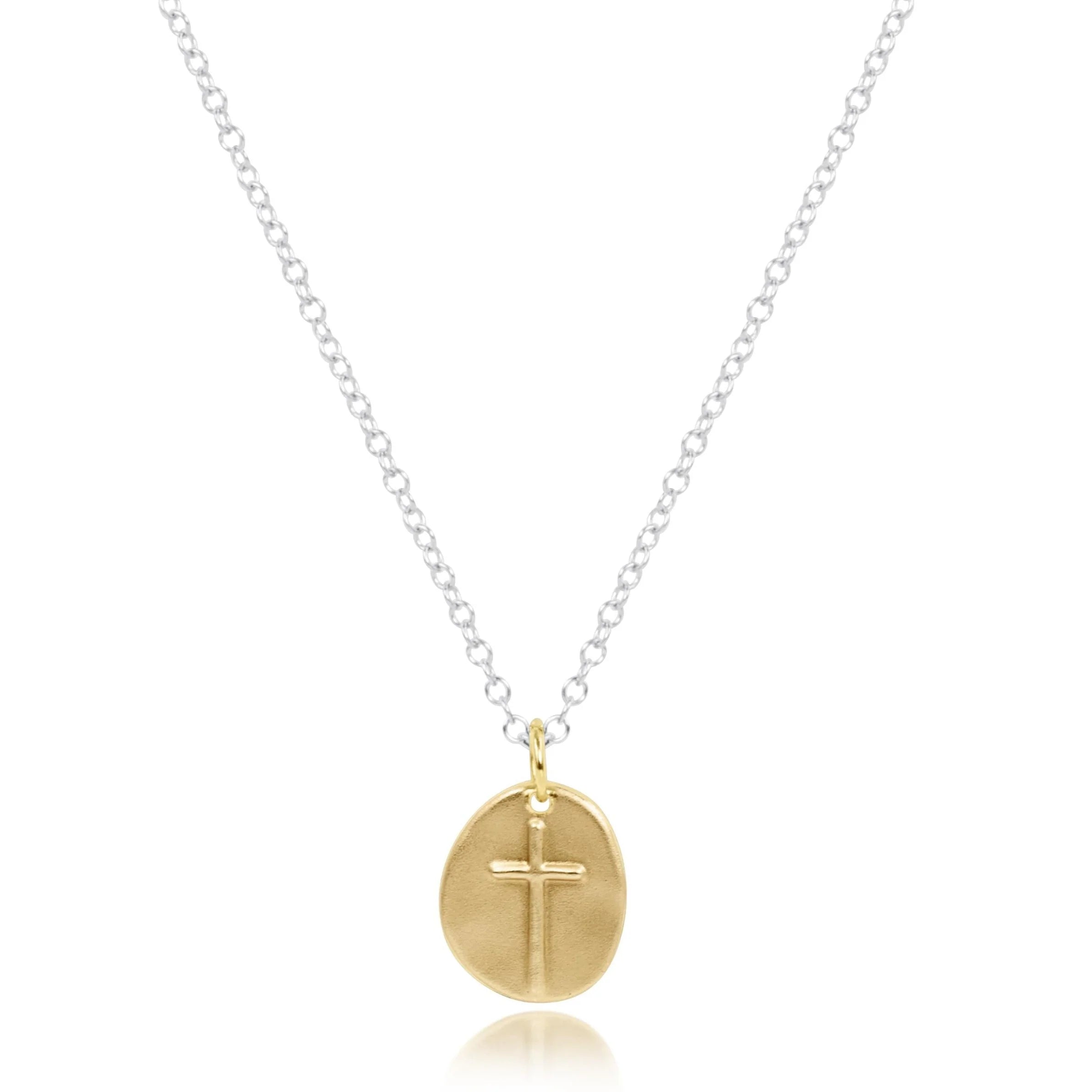 Inspire Mixed Metal Small Disc Necklace