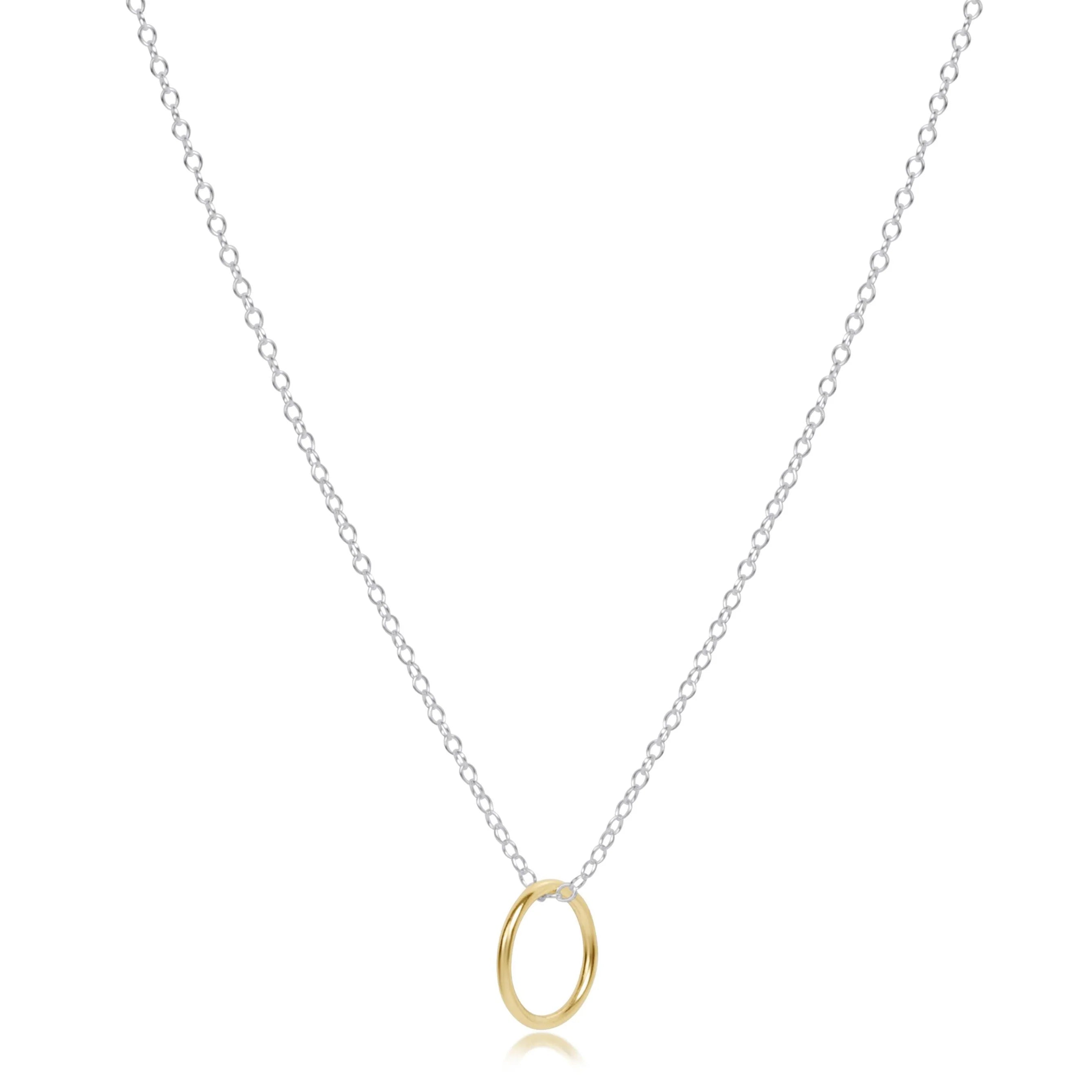 Halo Mixed Metal Charm Necklace