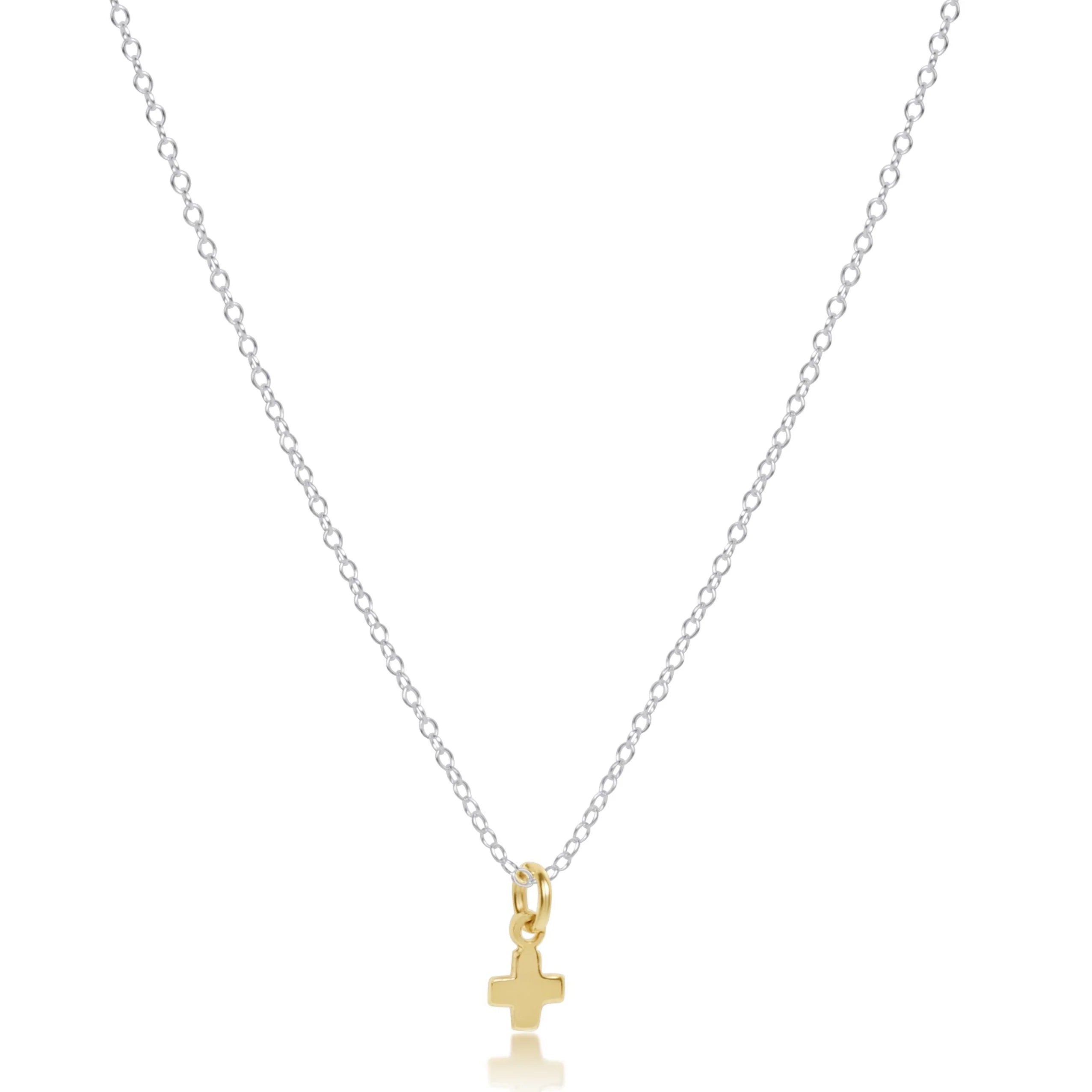 Signature Mixed Metal Cross Small Charm