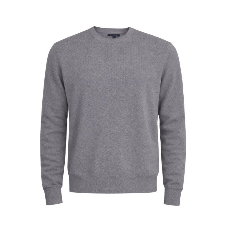 Cotton Cashmere Tuck Stitch Crew