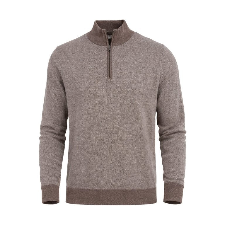 Cotton Cashmere Textured 1/4 Zipo