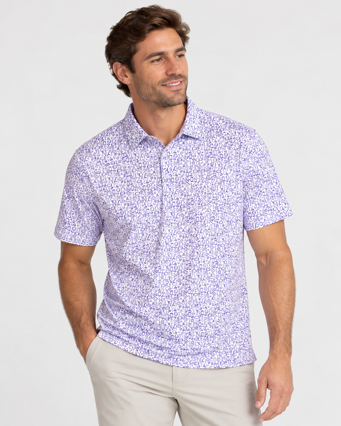 Game Day Multi Sport Print Polo