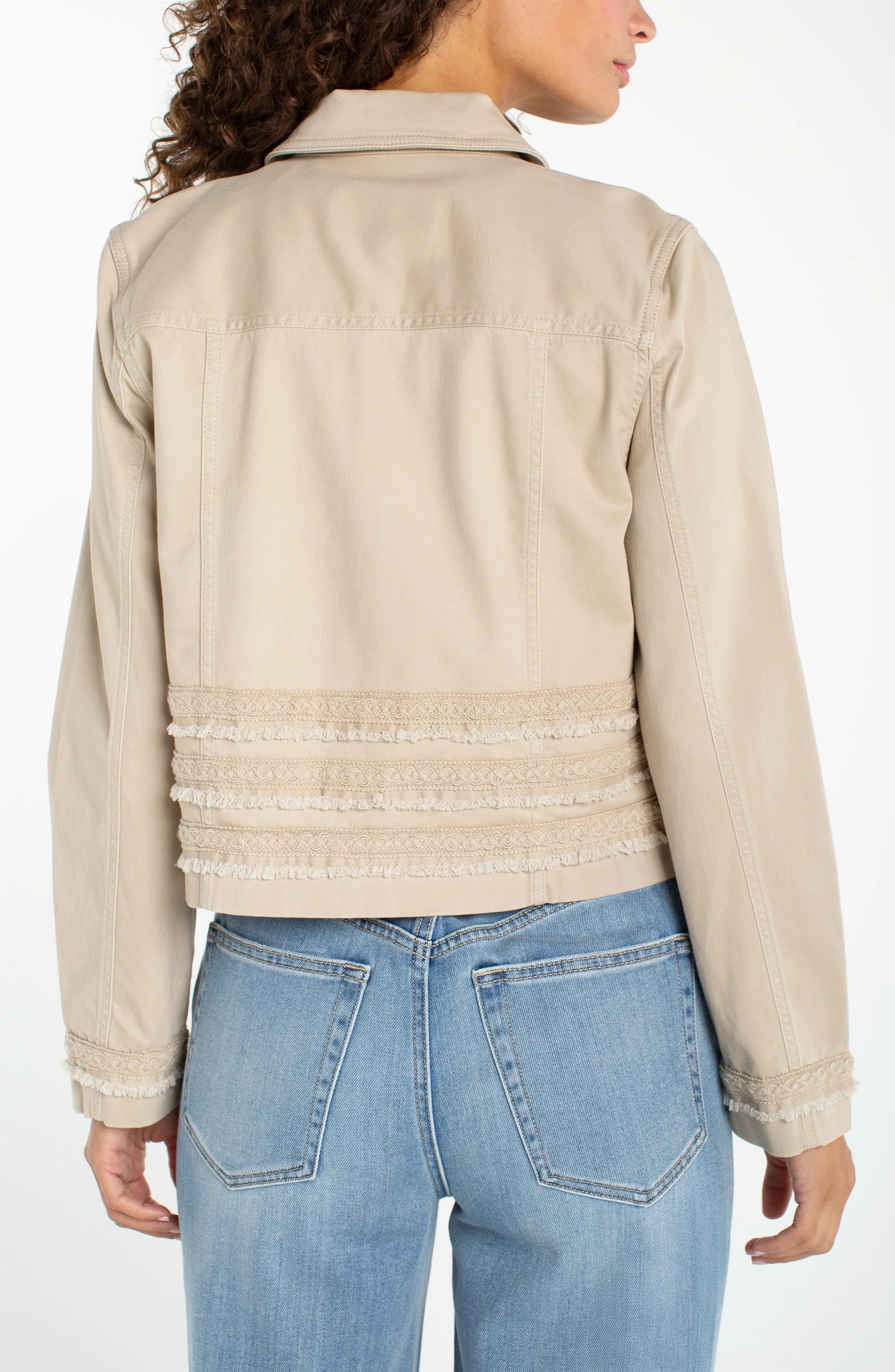 Trucker Jacket w/ Fray and Lace