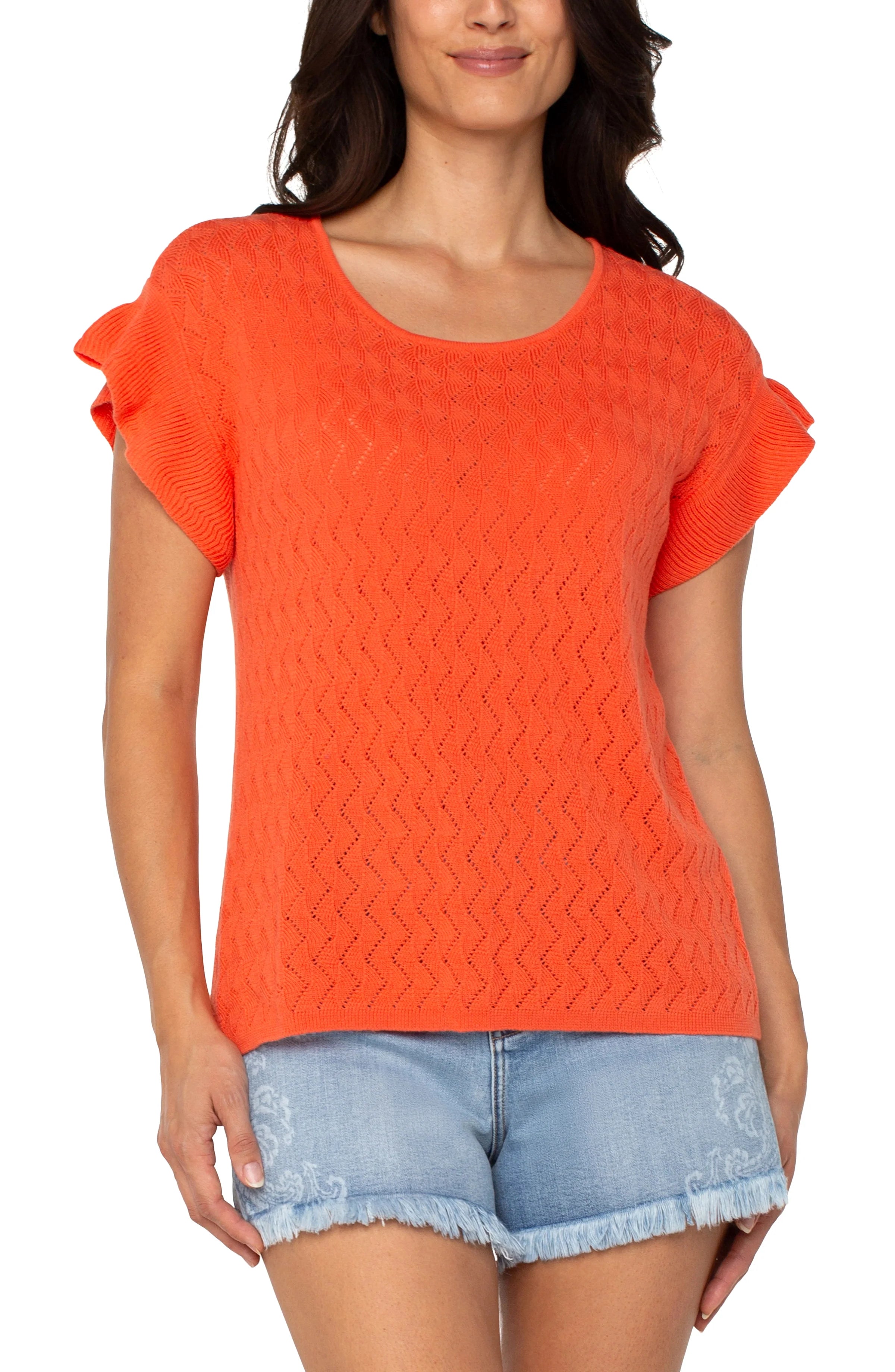 Flutter Sleeve Dolman Sweater