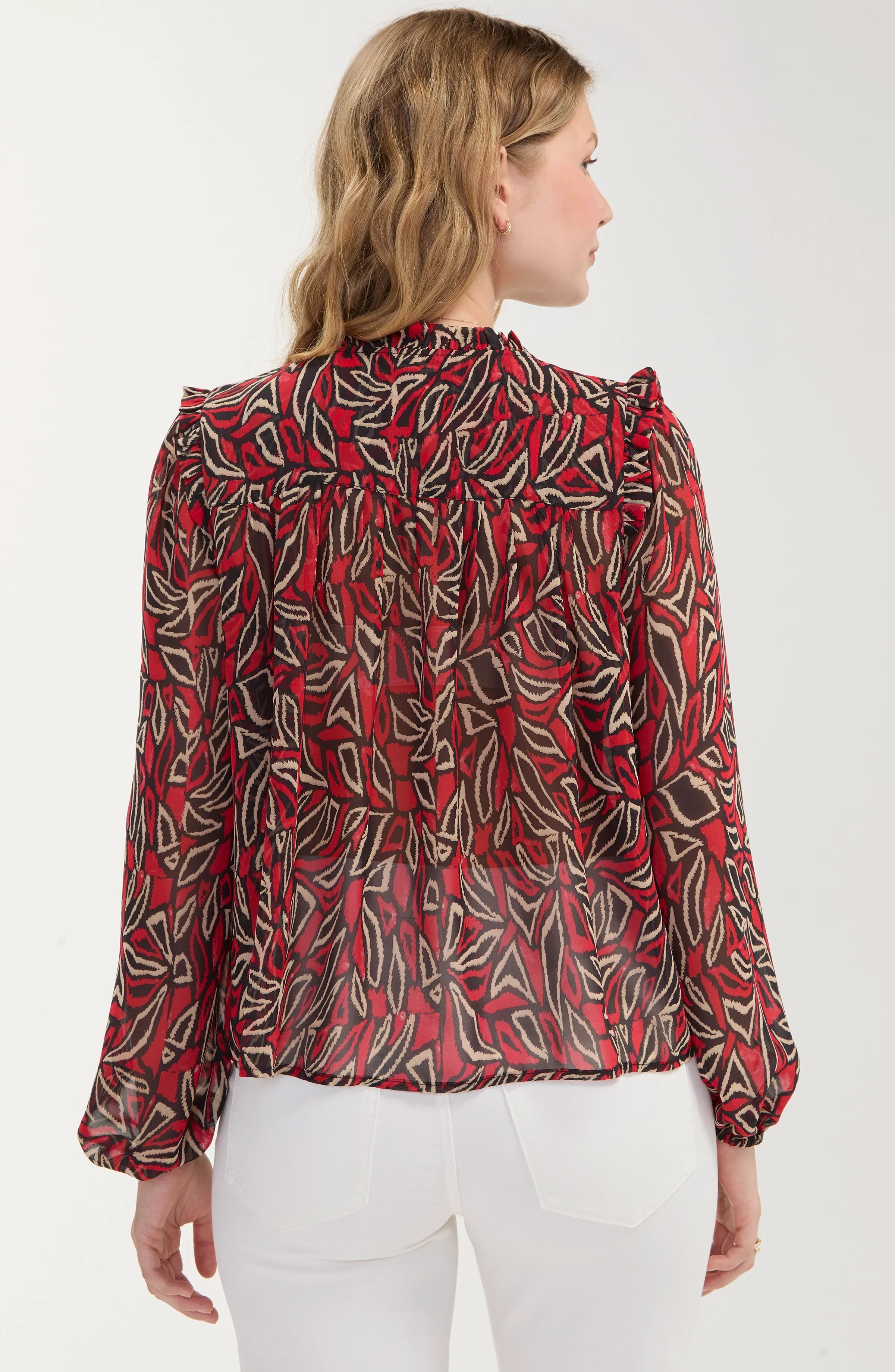 LS Woven Blouse w/ Pintucks 23" hps