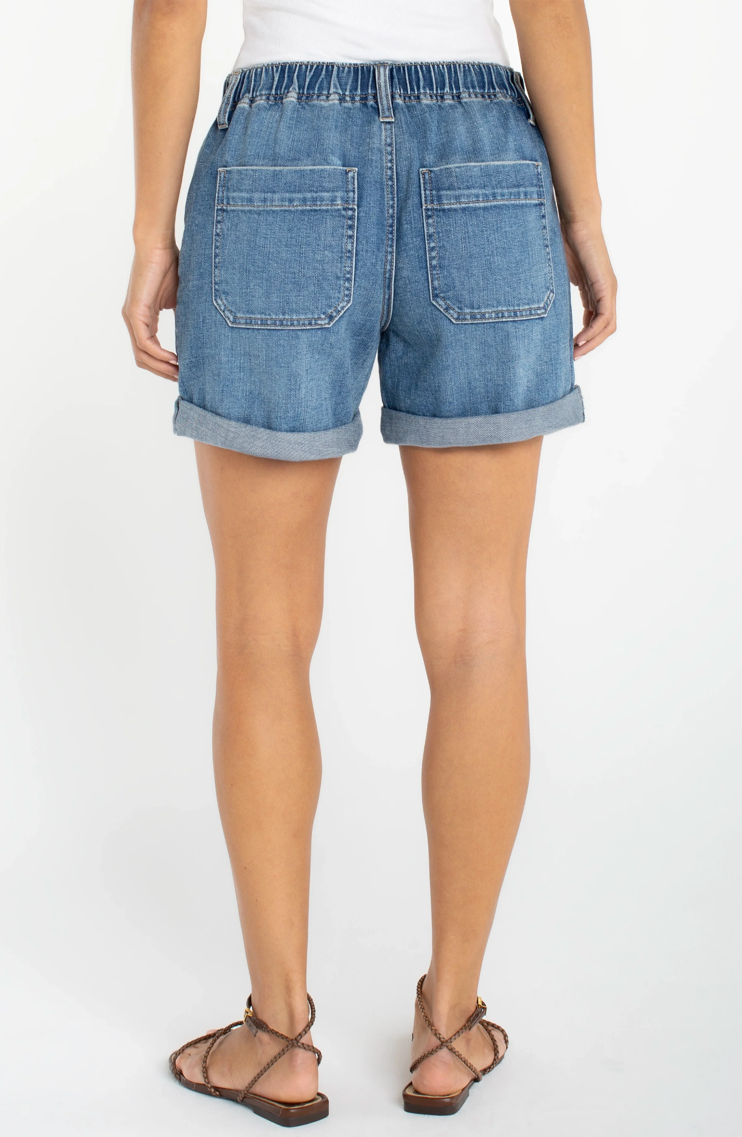 Elastic Back Roll Cuff Short 5" inseam