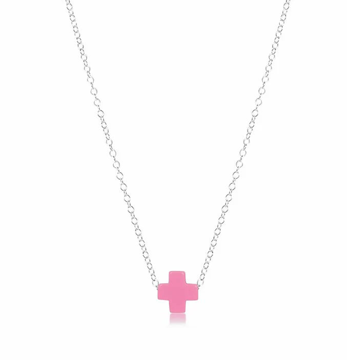 Signature Cross Bright Pink Necklace