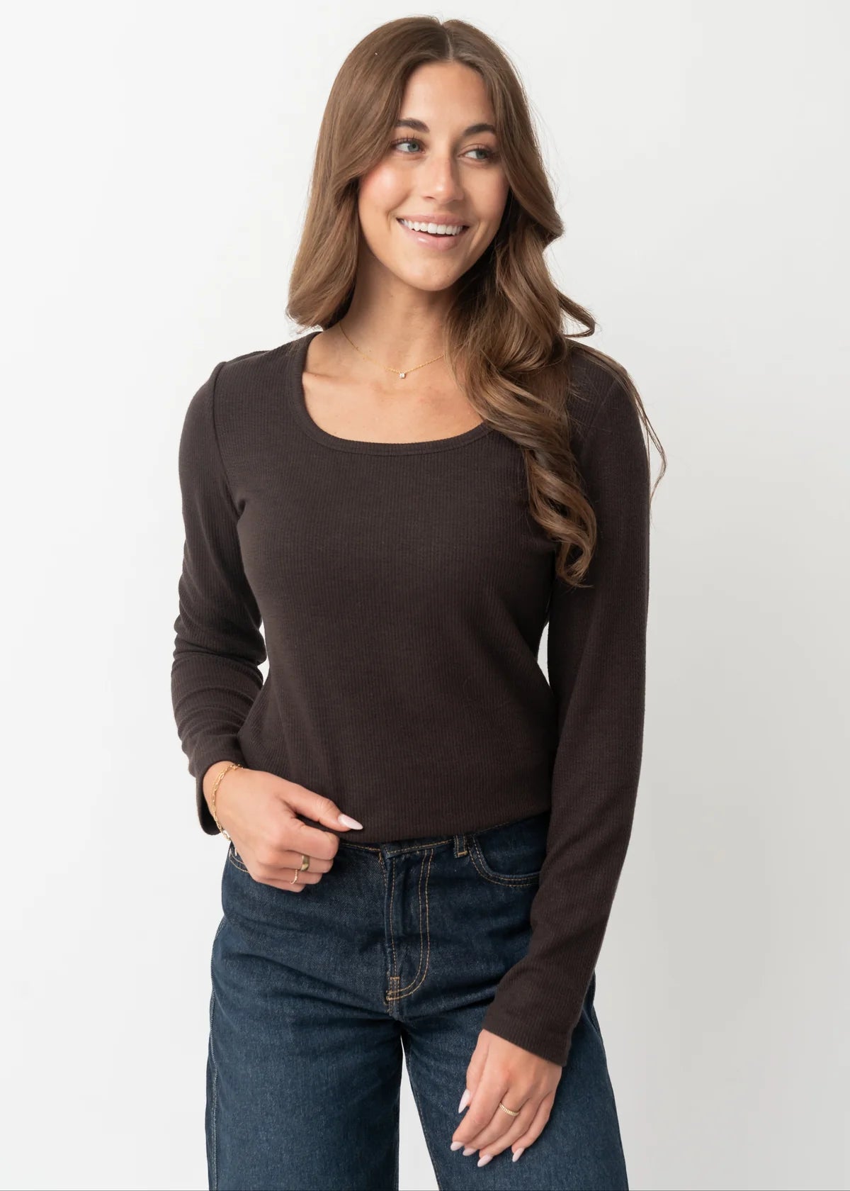 Long Sleeve Scoop Tee