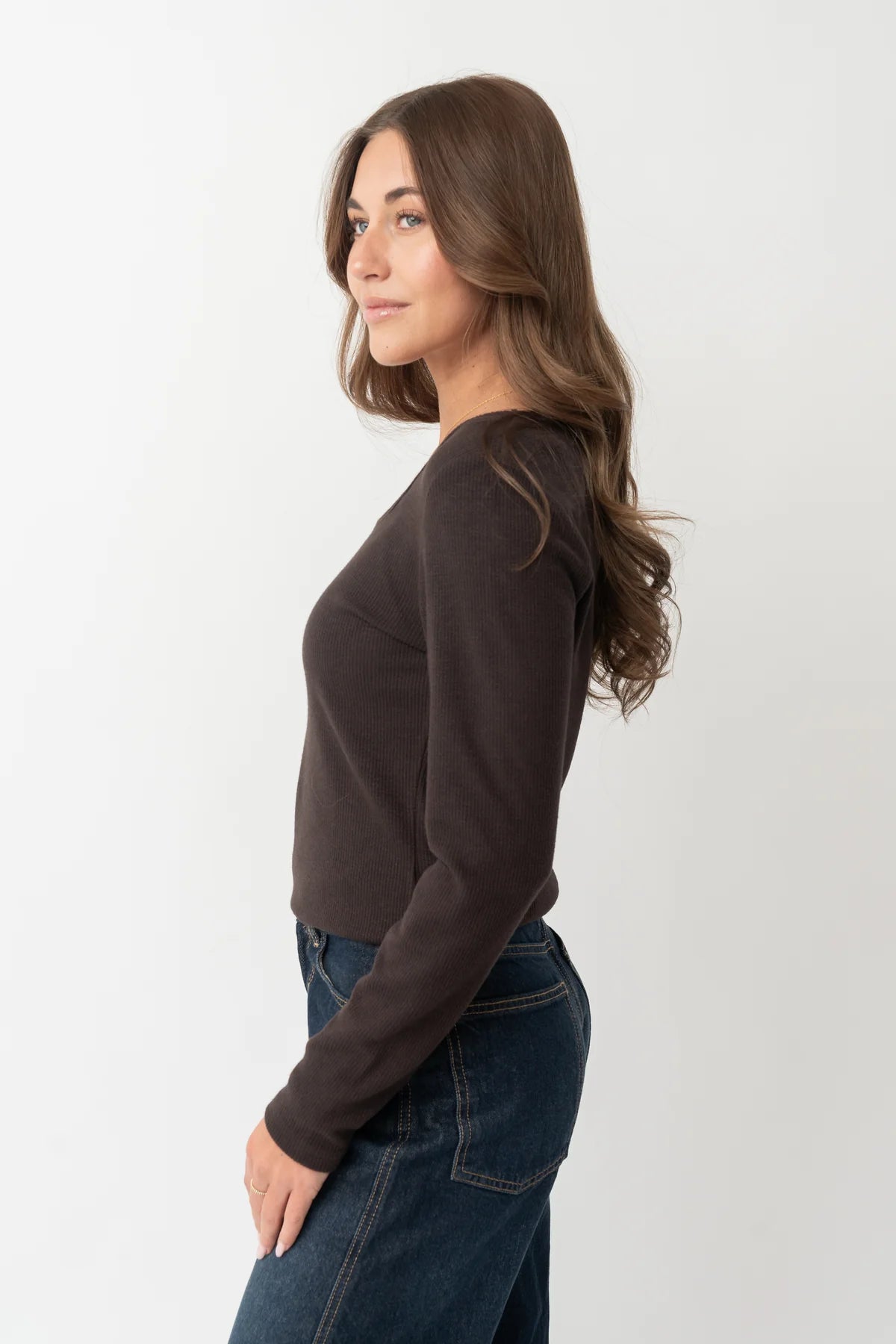 Long Sleeve Scoop Tee