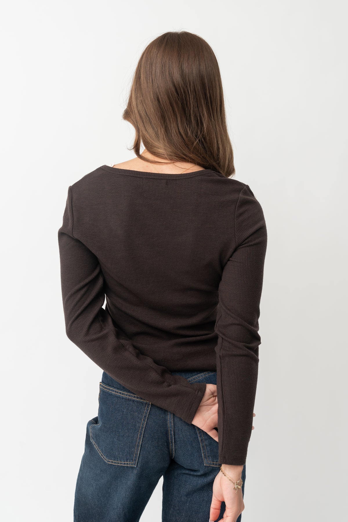 Long Sleeve Scoop Tee