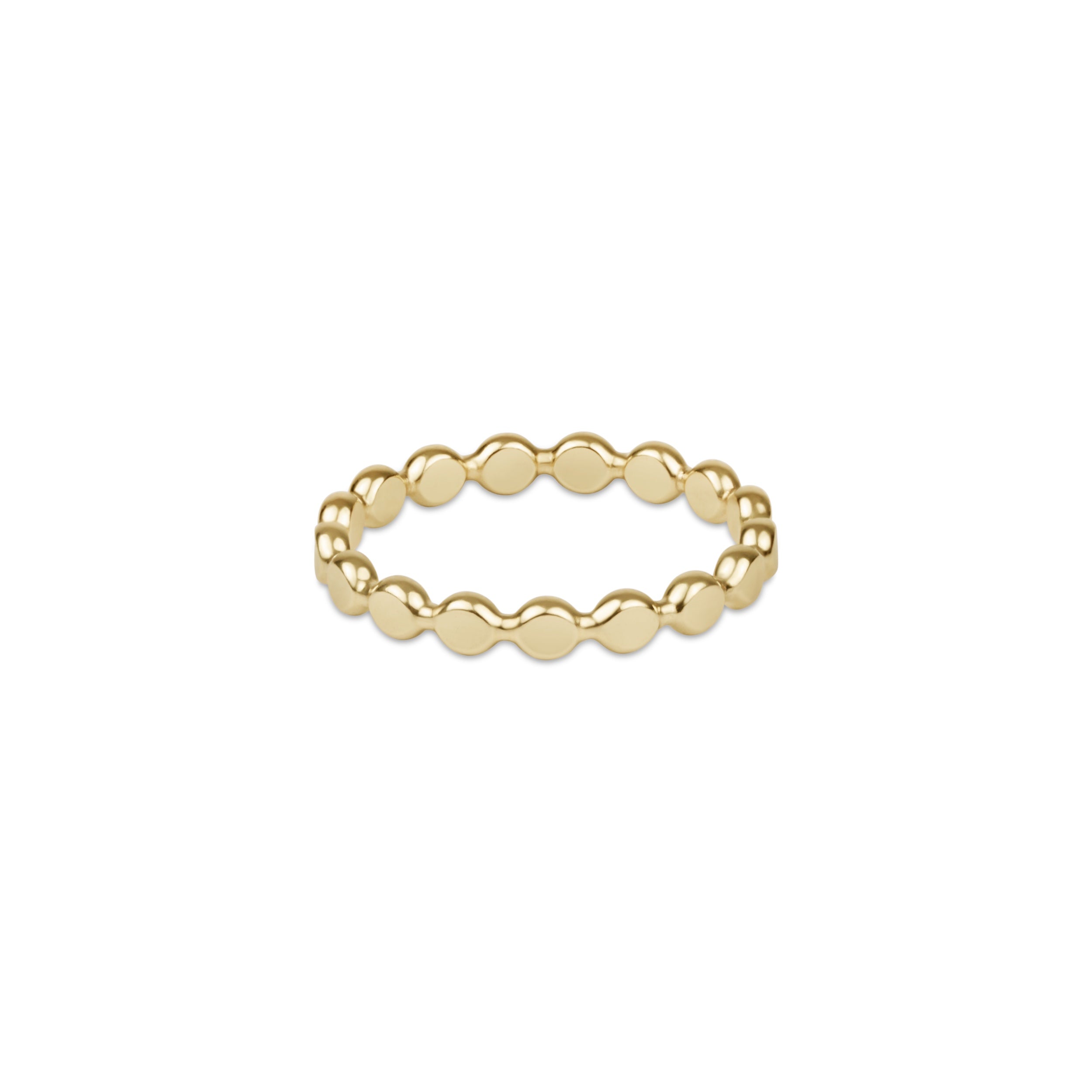 Classic 2.5 mm Beaded Disc Ring