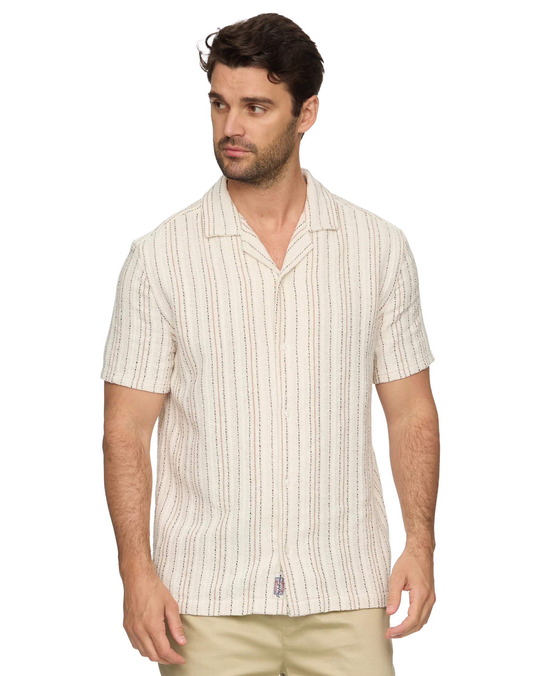 Newcomb SS Textured Camp Collar Shirt