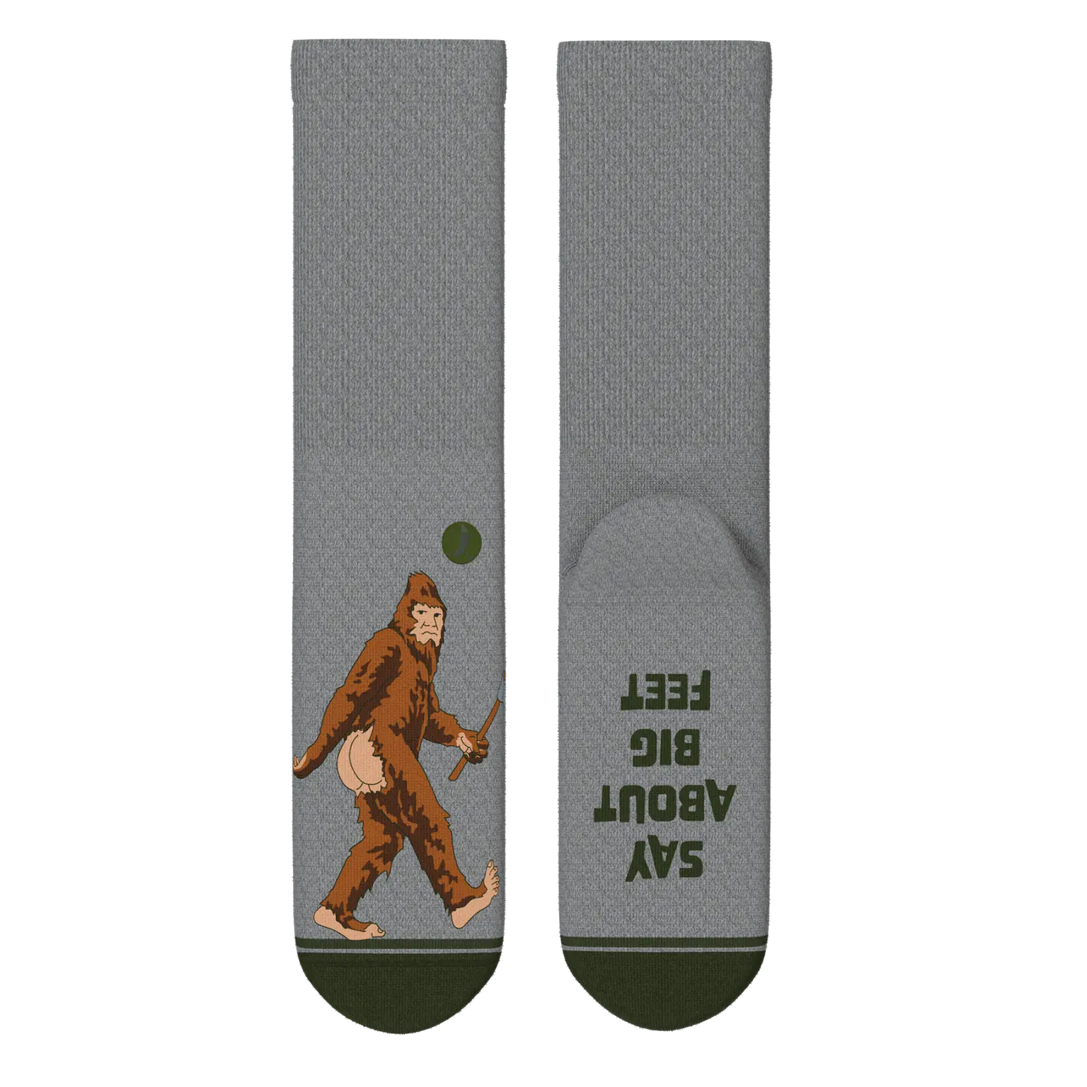 The Sassquatch | Bigfoot Heel Hammock Crew Socks