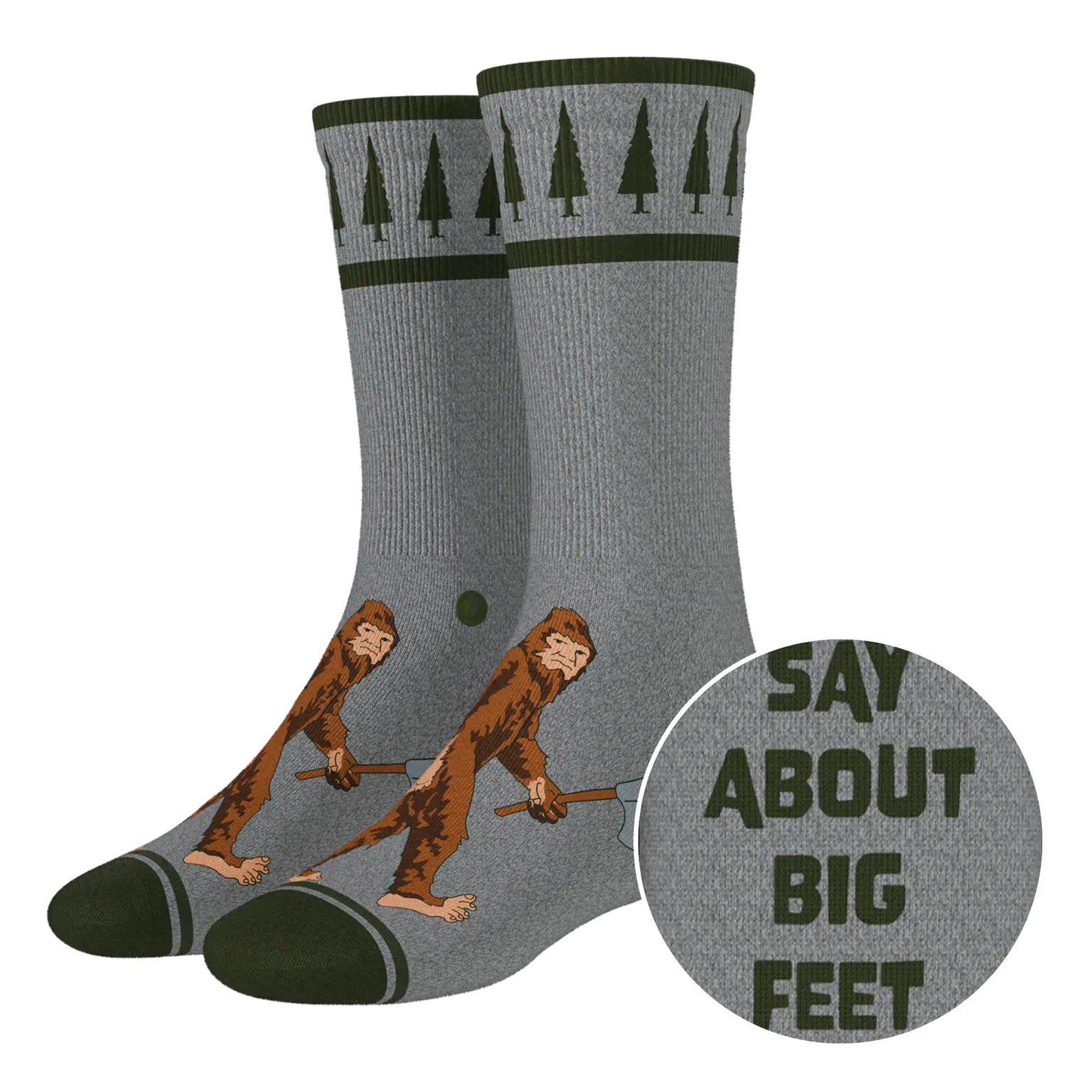 The Sassquatch | Bigfoot Heel Hammock Crew Socks