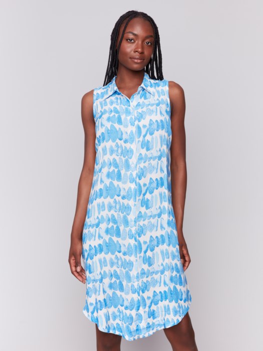 Sleeveless Button-Down Dress