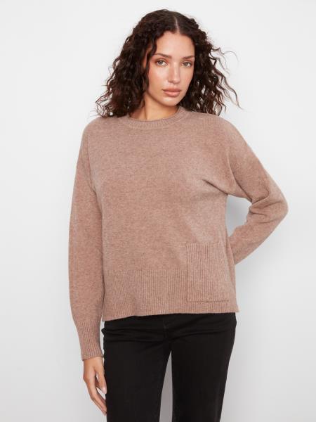 Crew Neck Sweater w/ Pocket