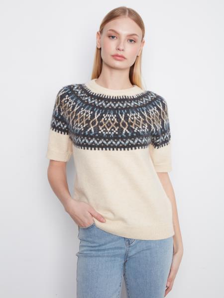 Short Sleeve Raglan Ski Sweater