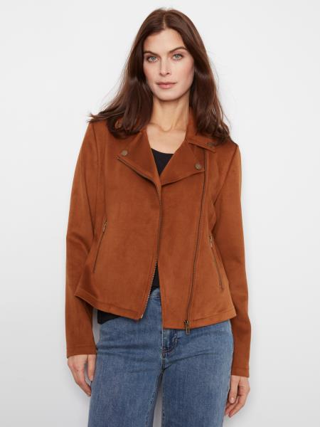 Vegan Suede Moto Jacket