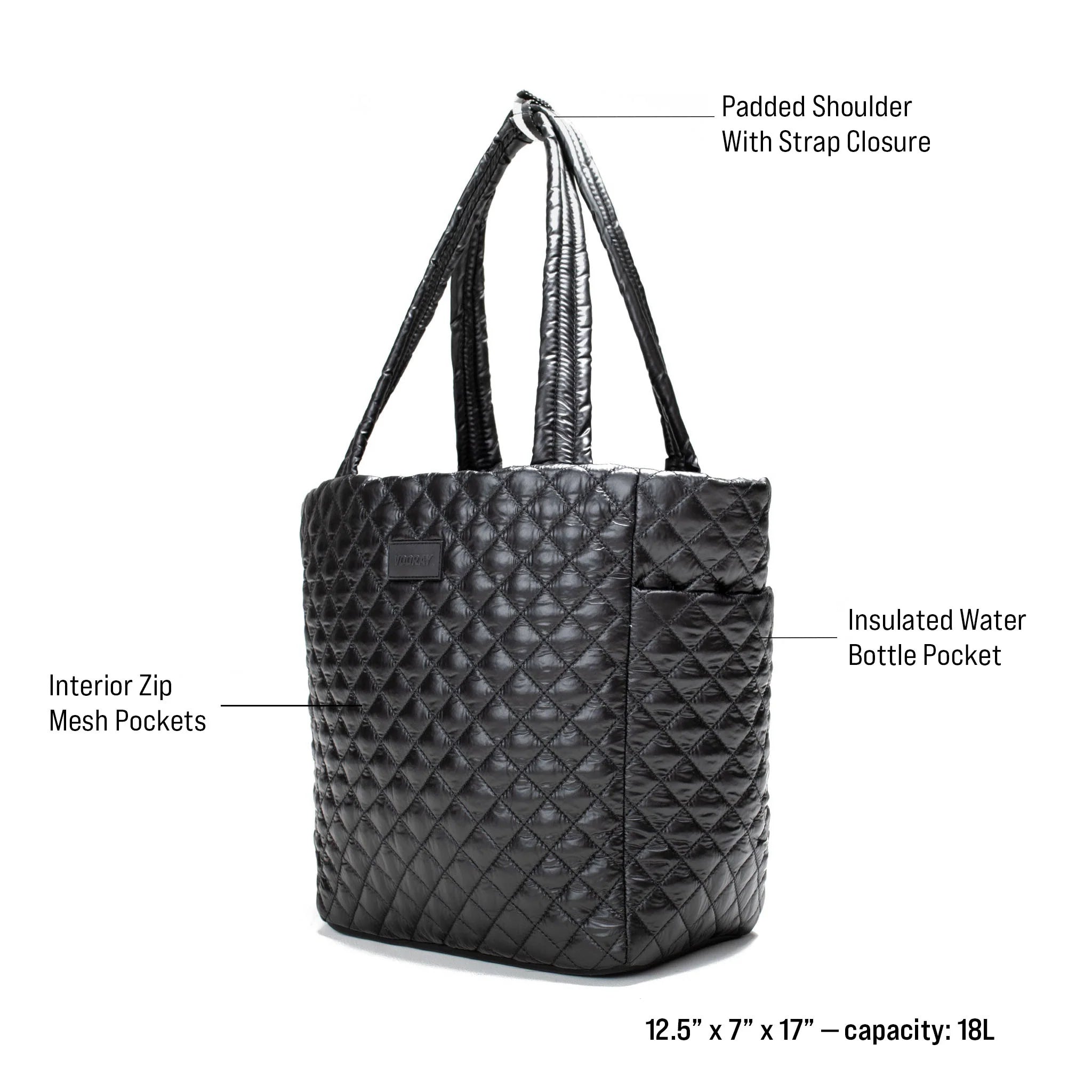 Naomi Tote Quilted Black