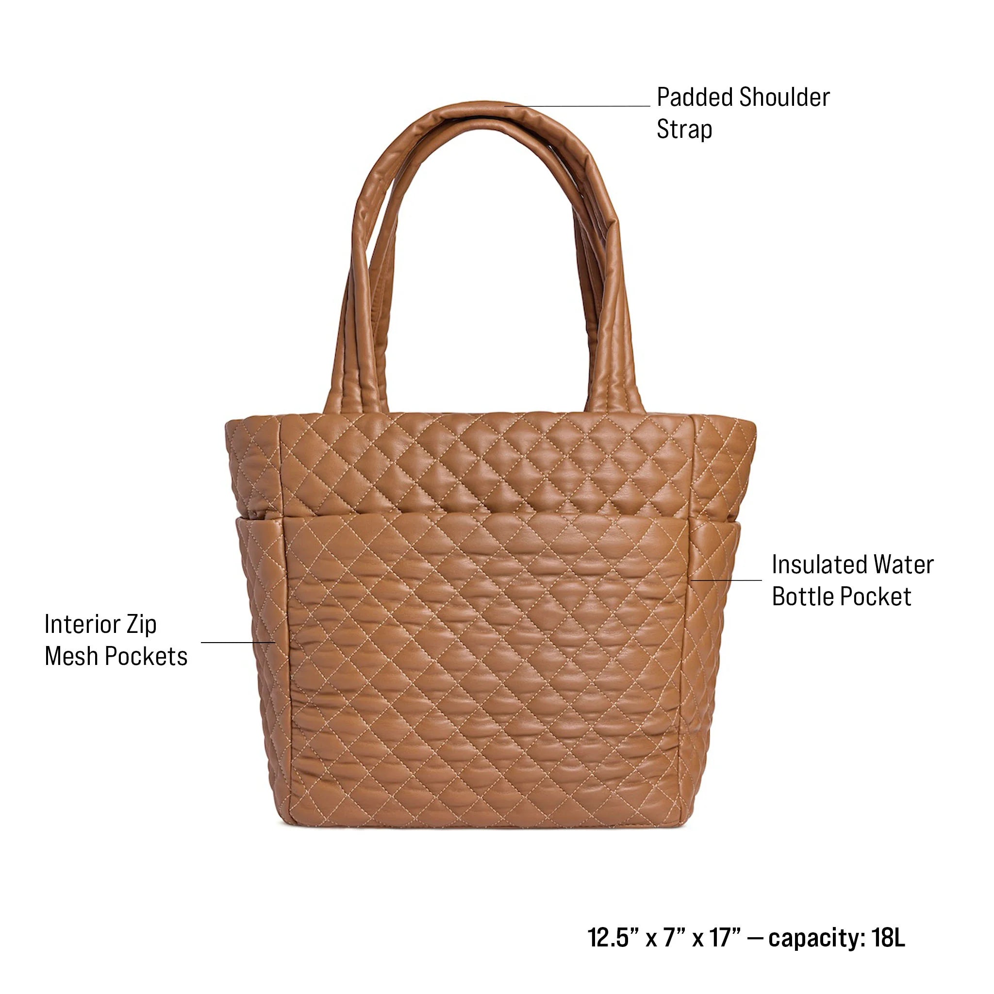 Naomi Tote Quilted Black