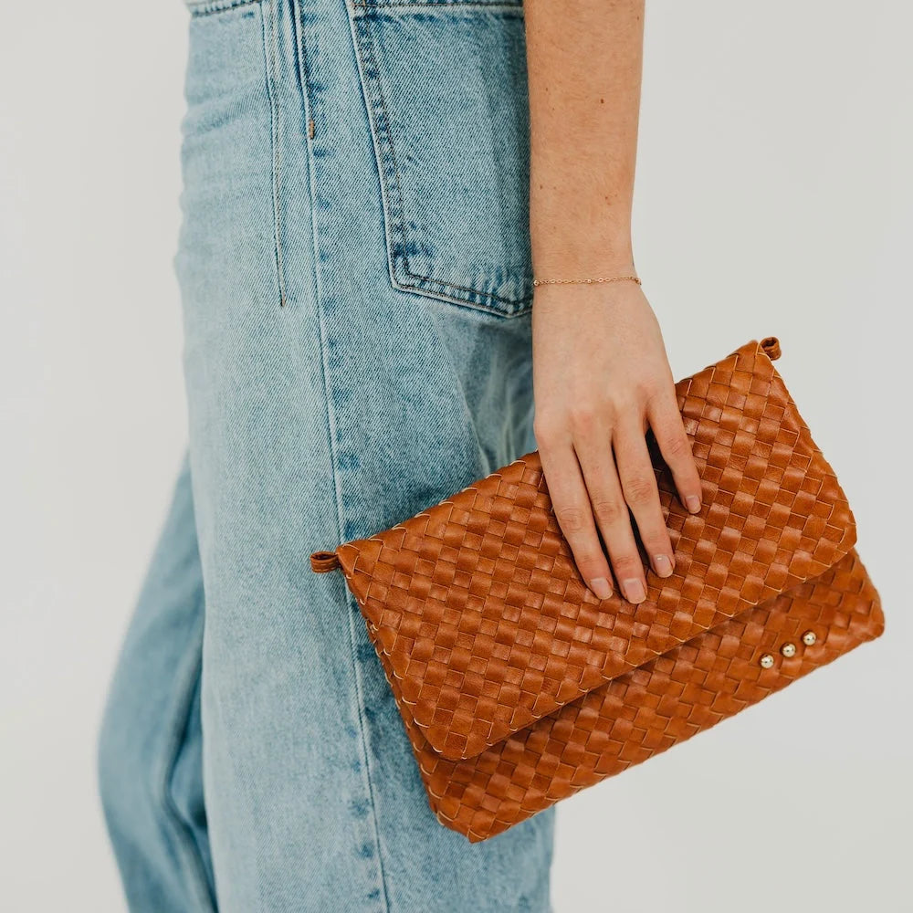 Wrenlee Woven Flap Crossbody Bag