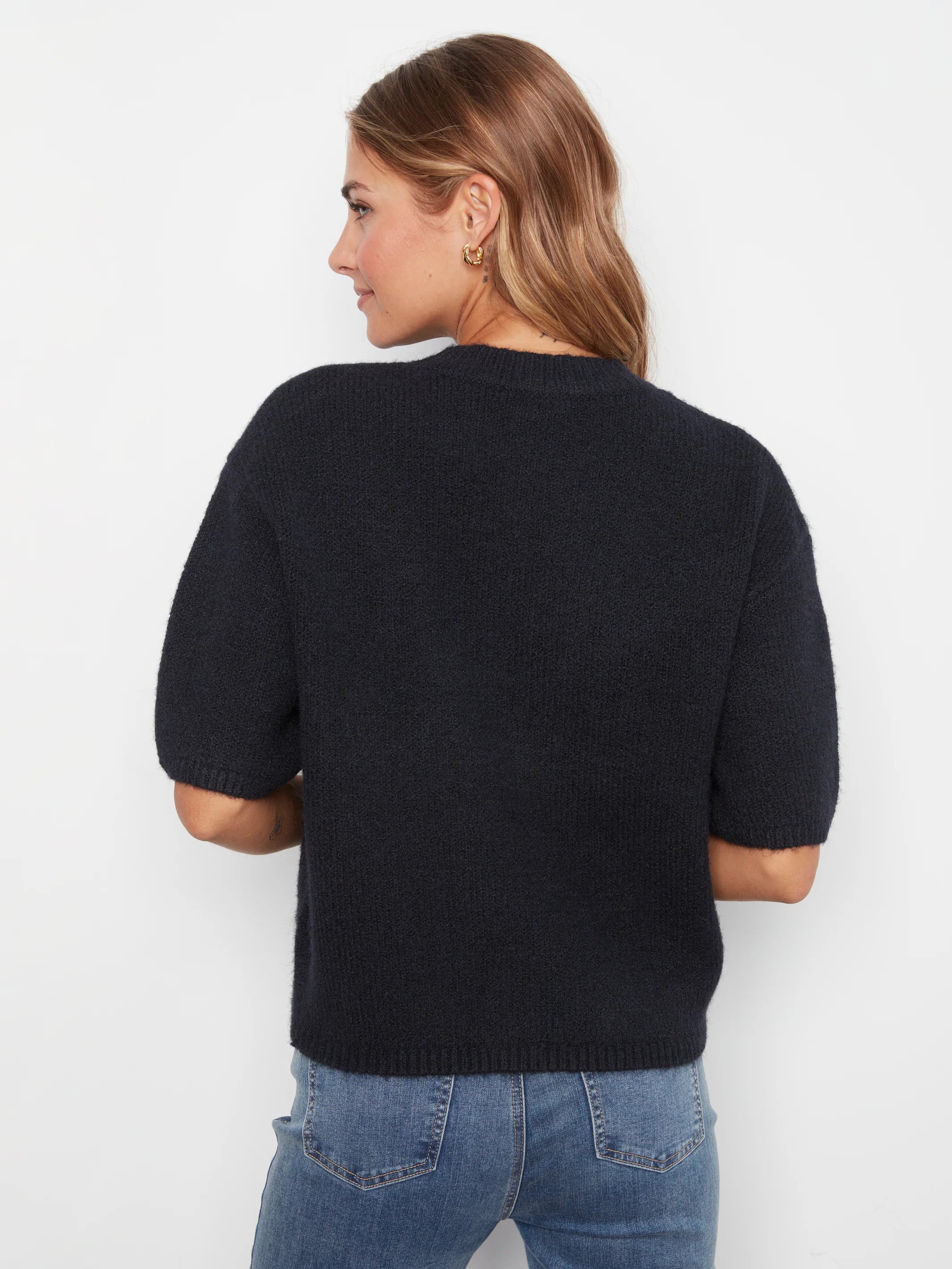 Elbow Sleeve Balloon Sweater
