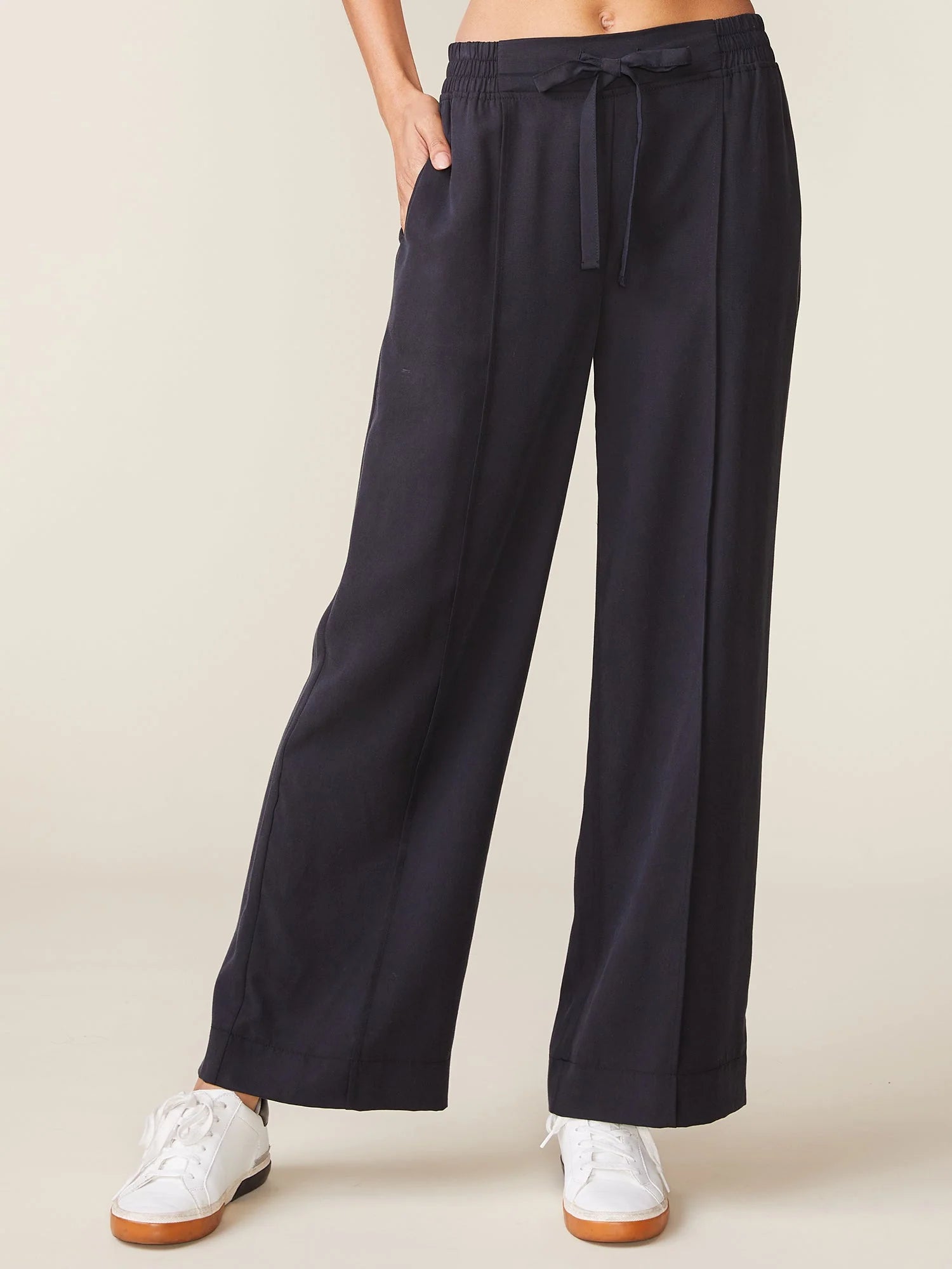 Seamed Front Tencel Pull-On Pants