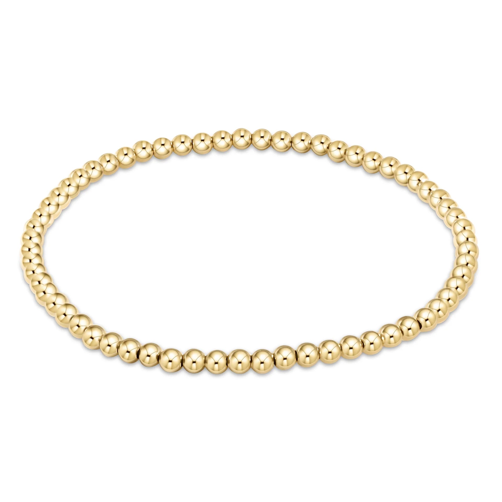 Classic Gold 3 mm Bead Bracelet