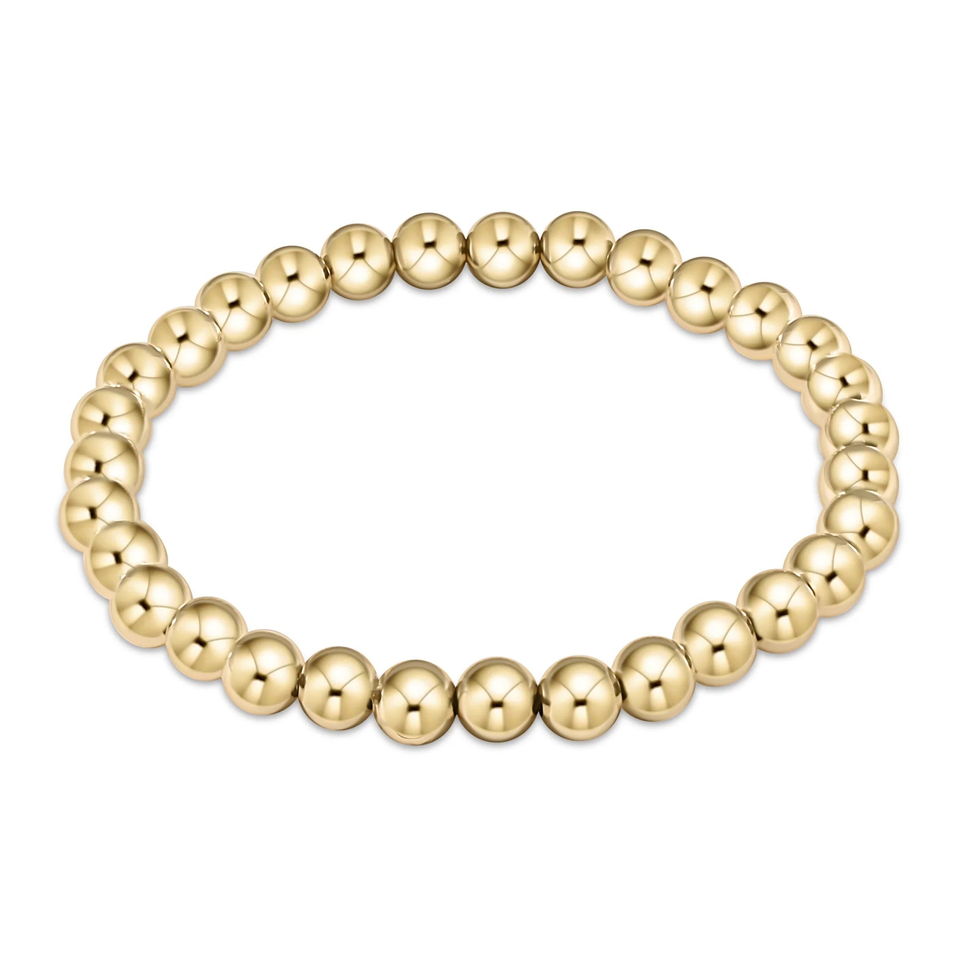 Classic Gold 6 mm Bead Bracelet