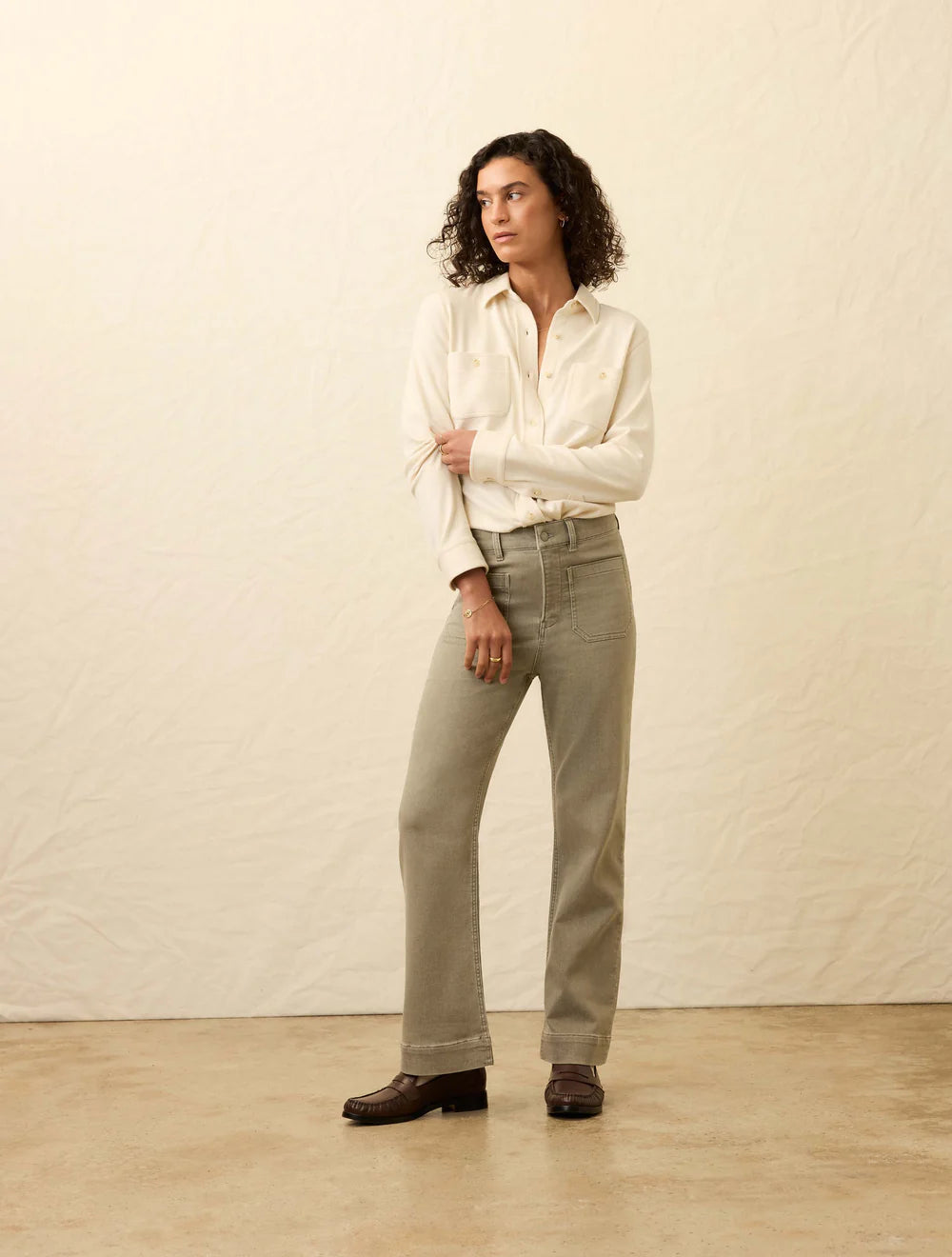 Stretch Terry Patch Pocket Ankle Pant