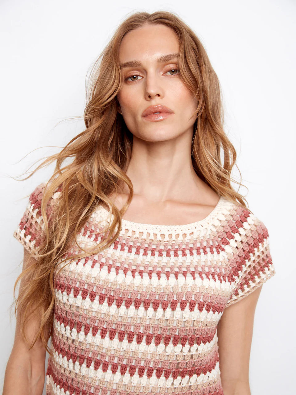 Crochet Raglan SS Sweater