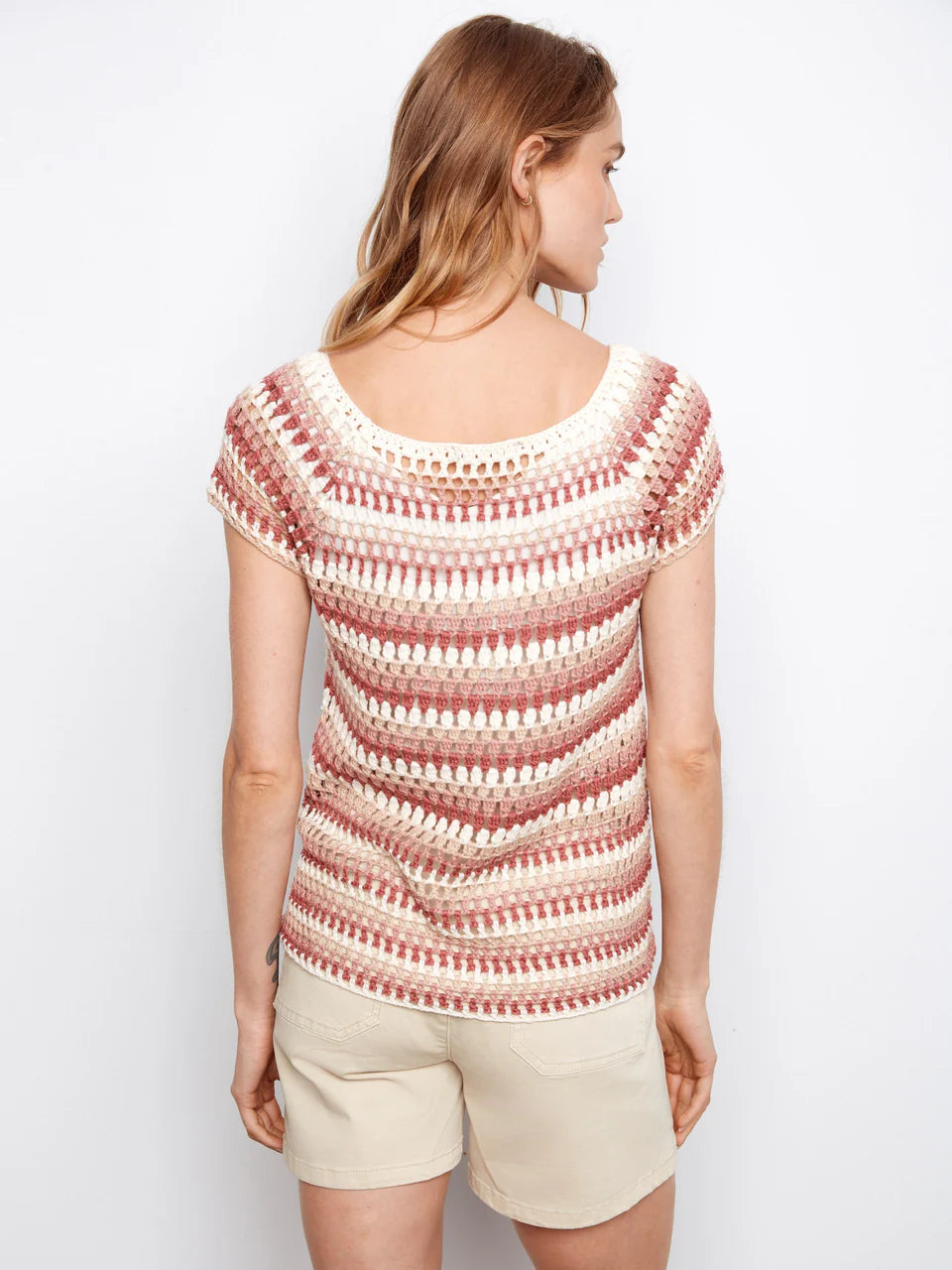 Crochet Raglan SS Sweater
