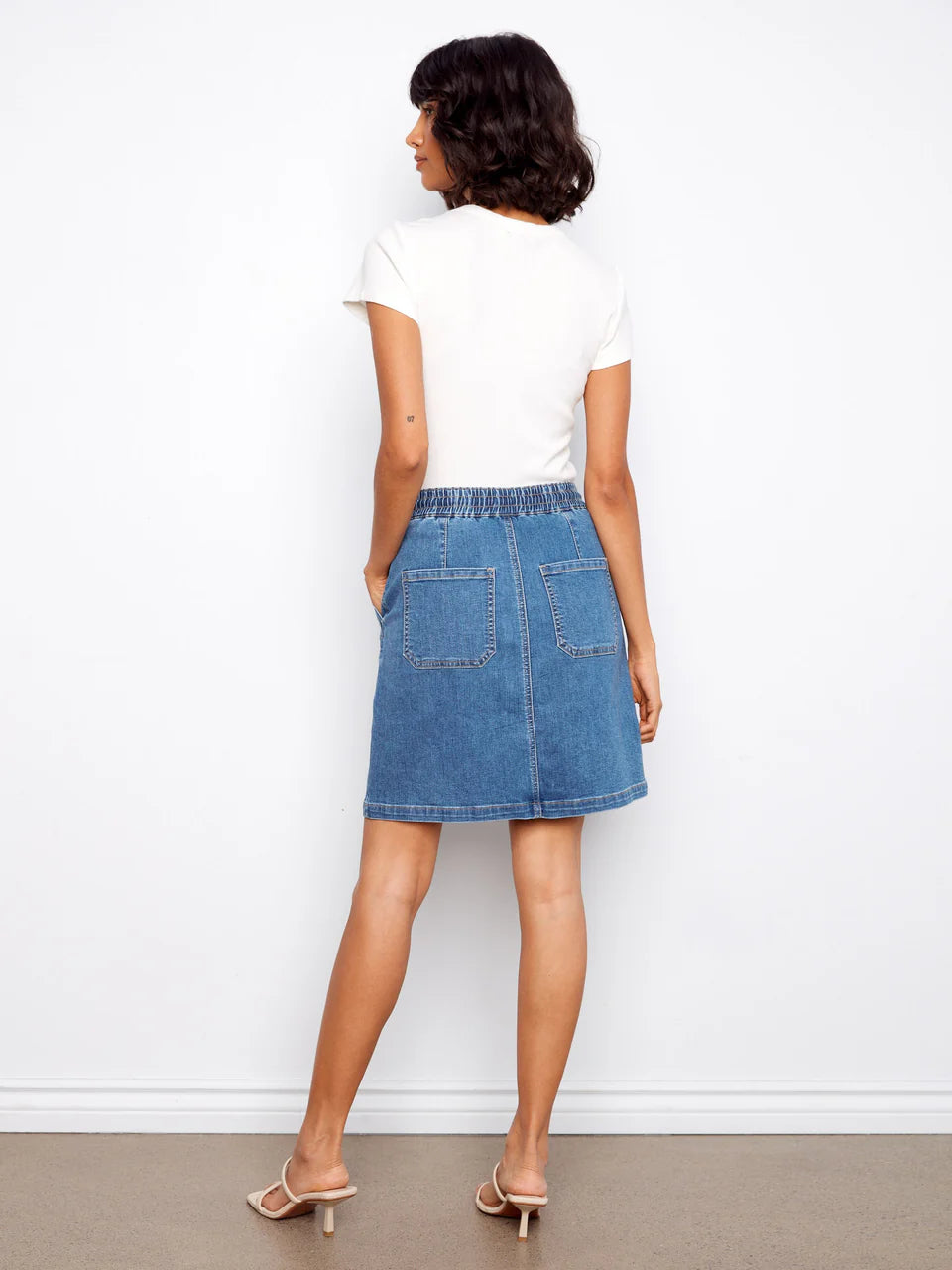 Drawstring Skort w/Patch Pocket