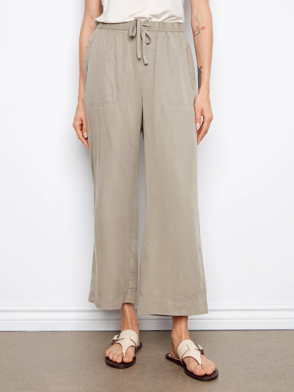 Tencel Wide Leg Jogger Pants