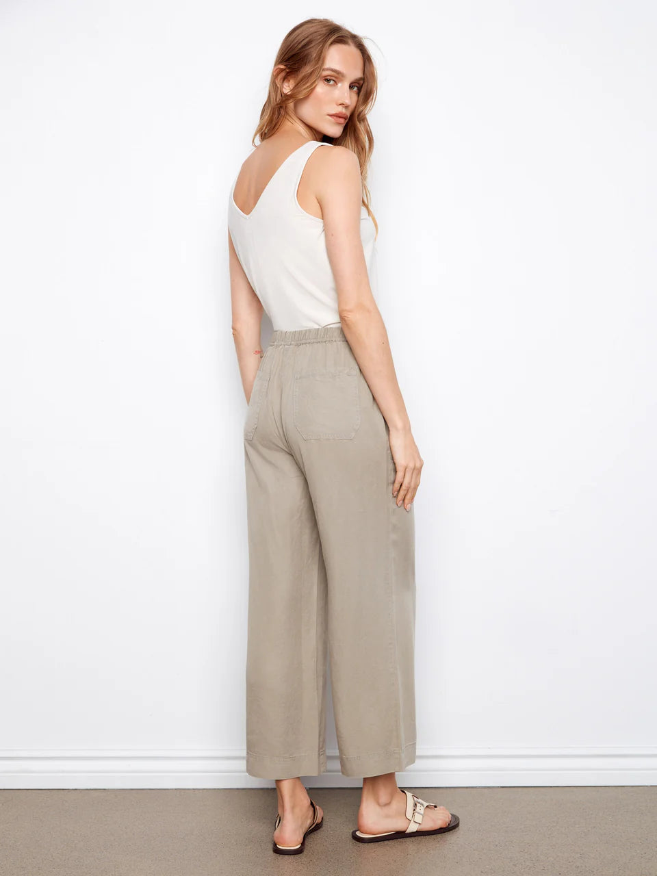 Tencel Wide Leg Jogger Pants