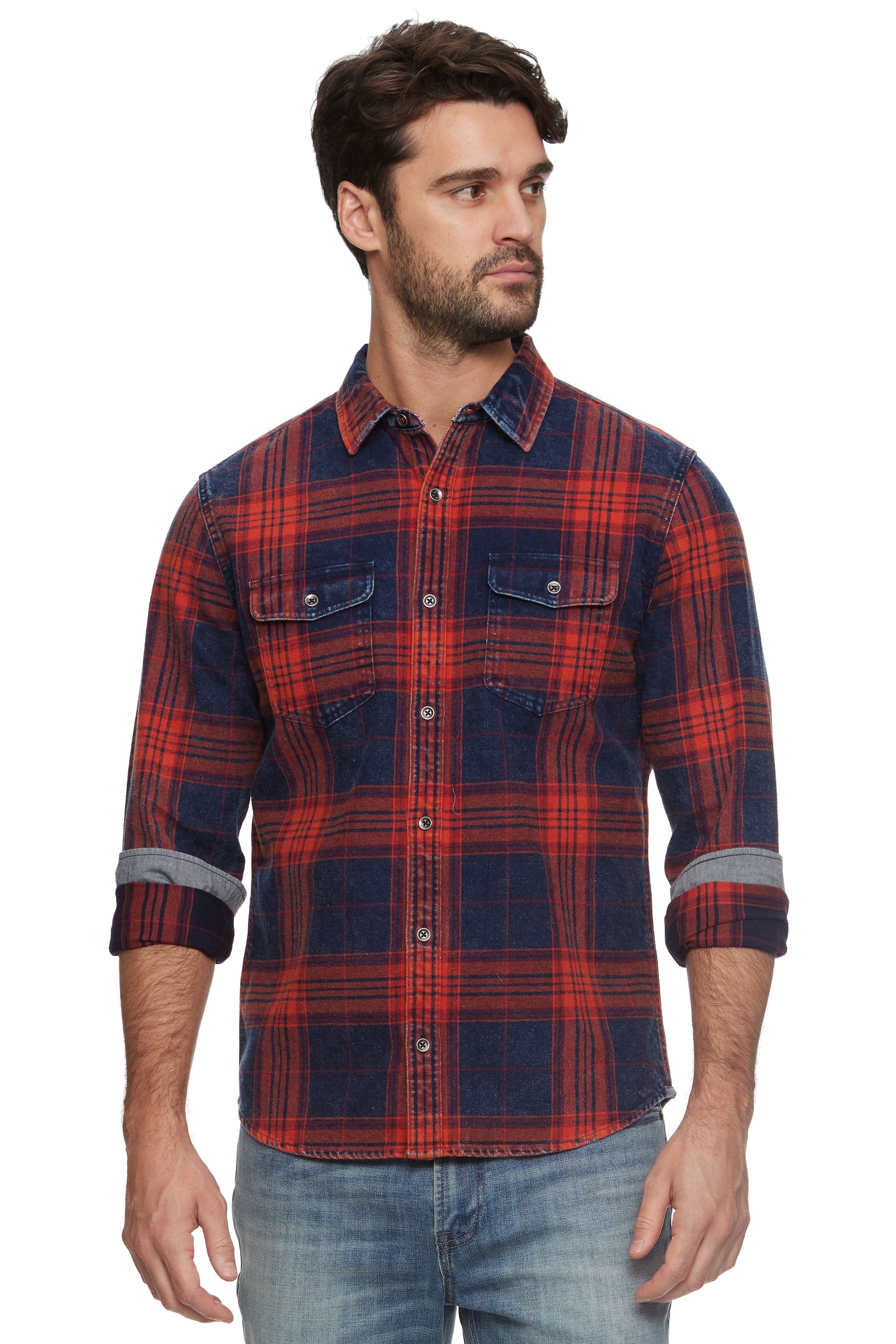 Colwell LS Vintage Wash Flannel Shirt