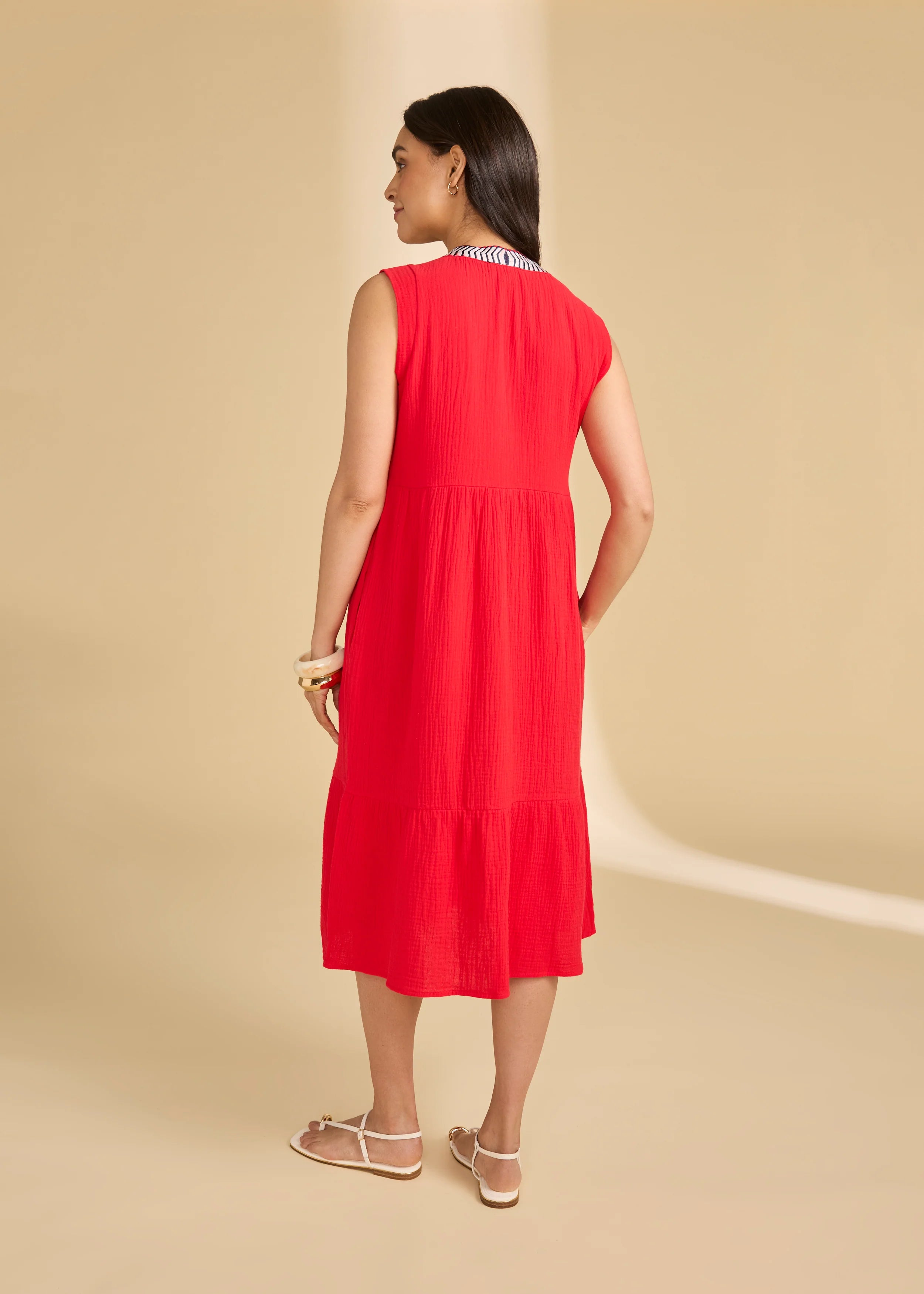 Cap Sleeve Tier Midi Dress 7849211