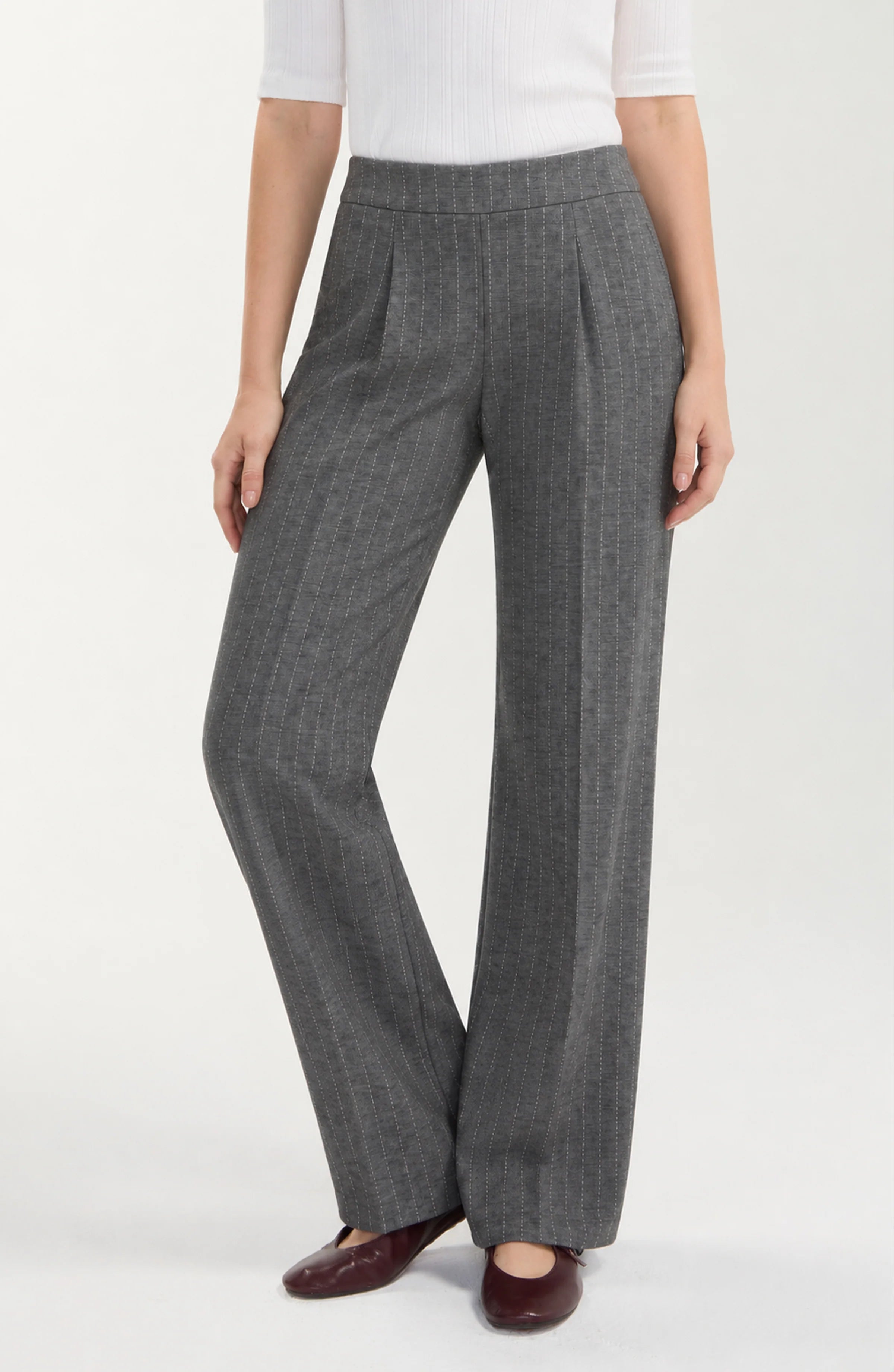 Mid Rise Pull-on Wide Leg