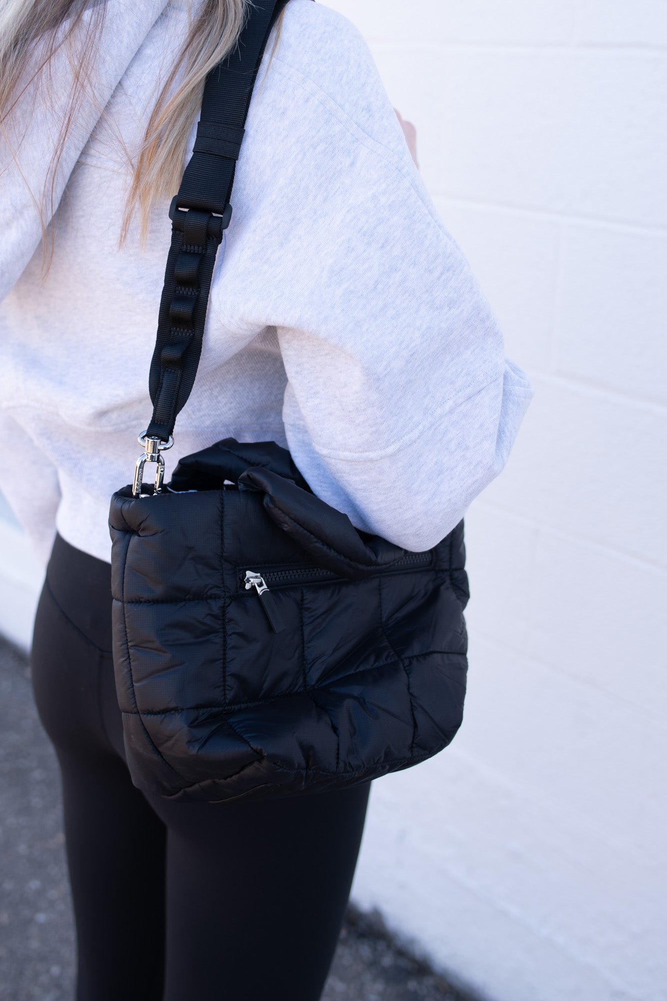 Quilted Grid Crossbody