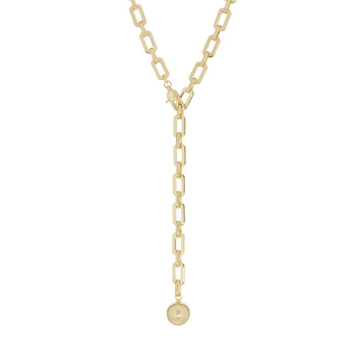 Ball Drop Adjustable Lariat Necklace